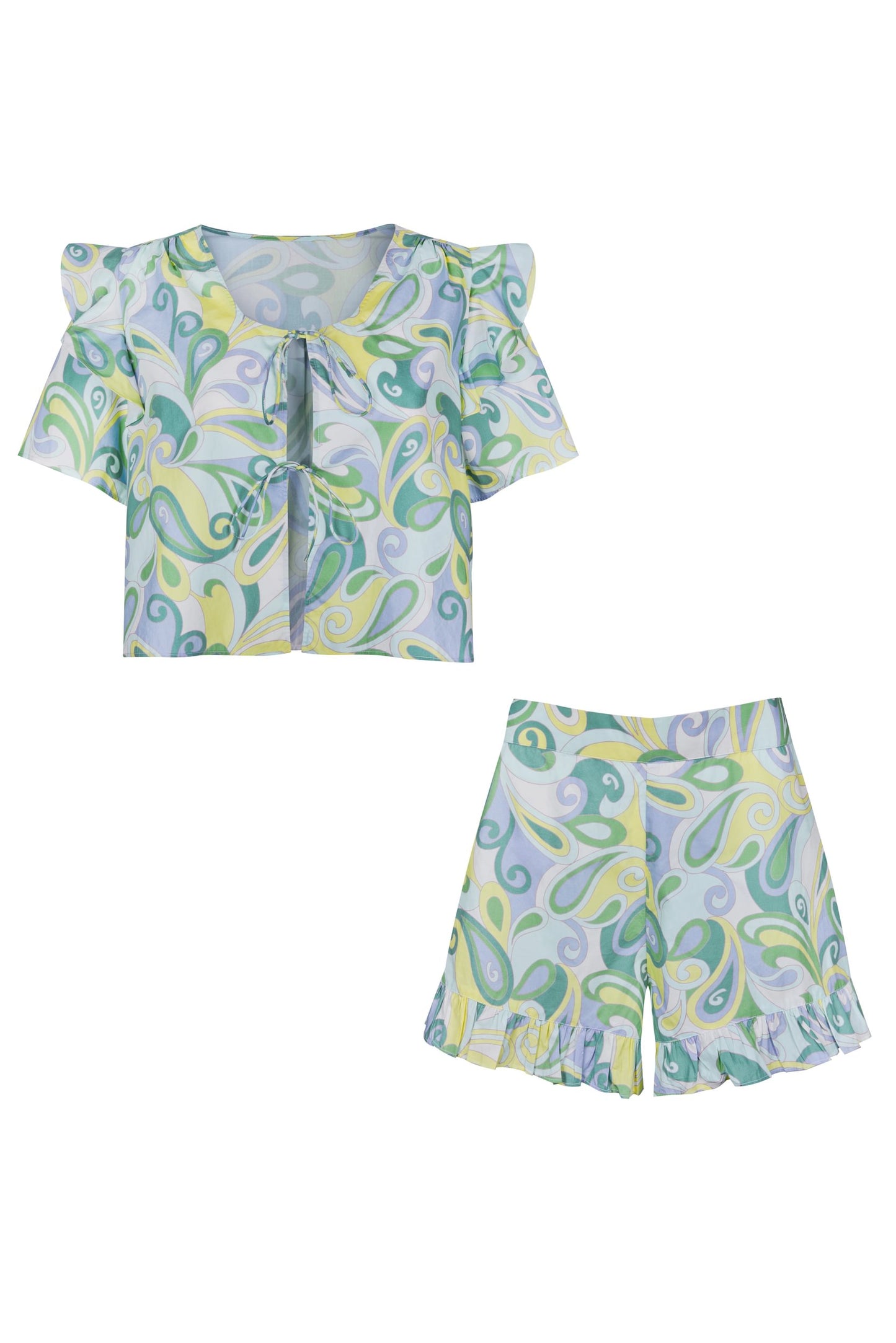 Cindy Green Paisley Cotton Set