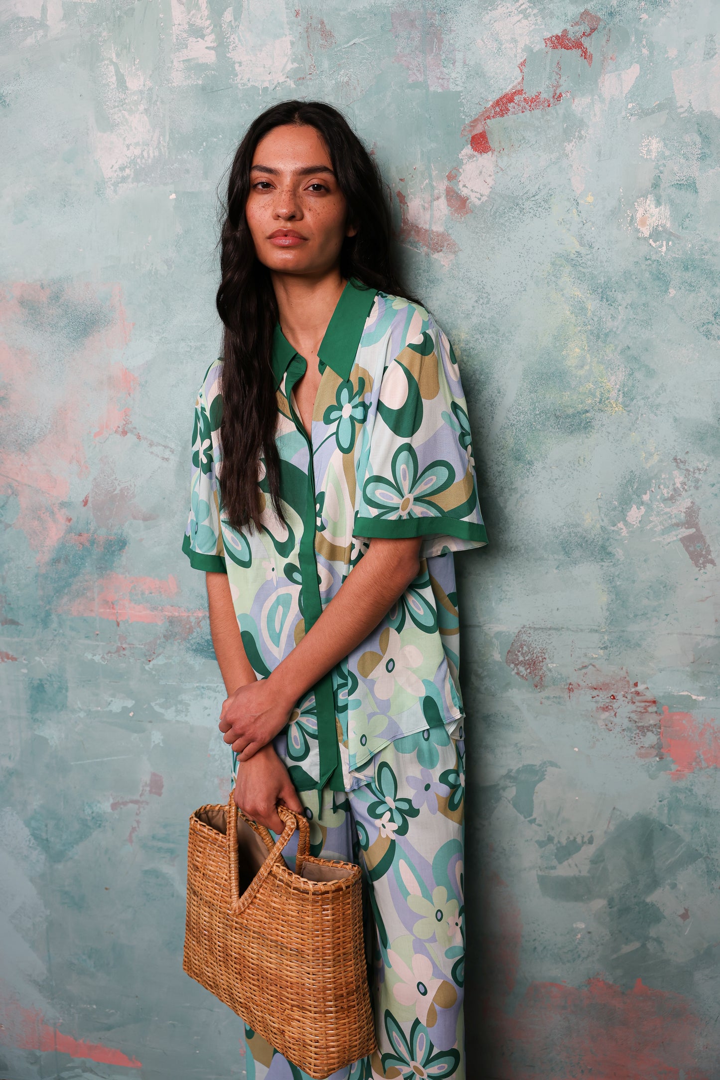 Antibes Green Floral Set