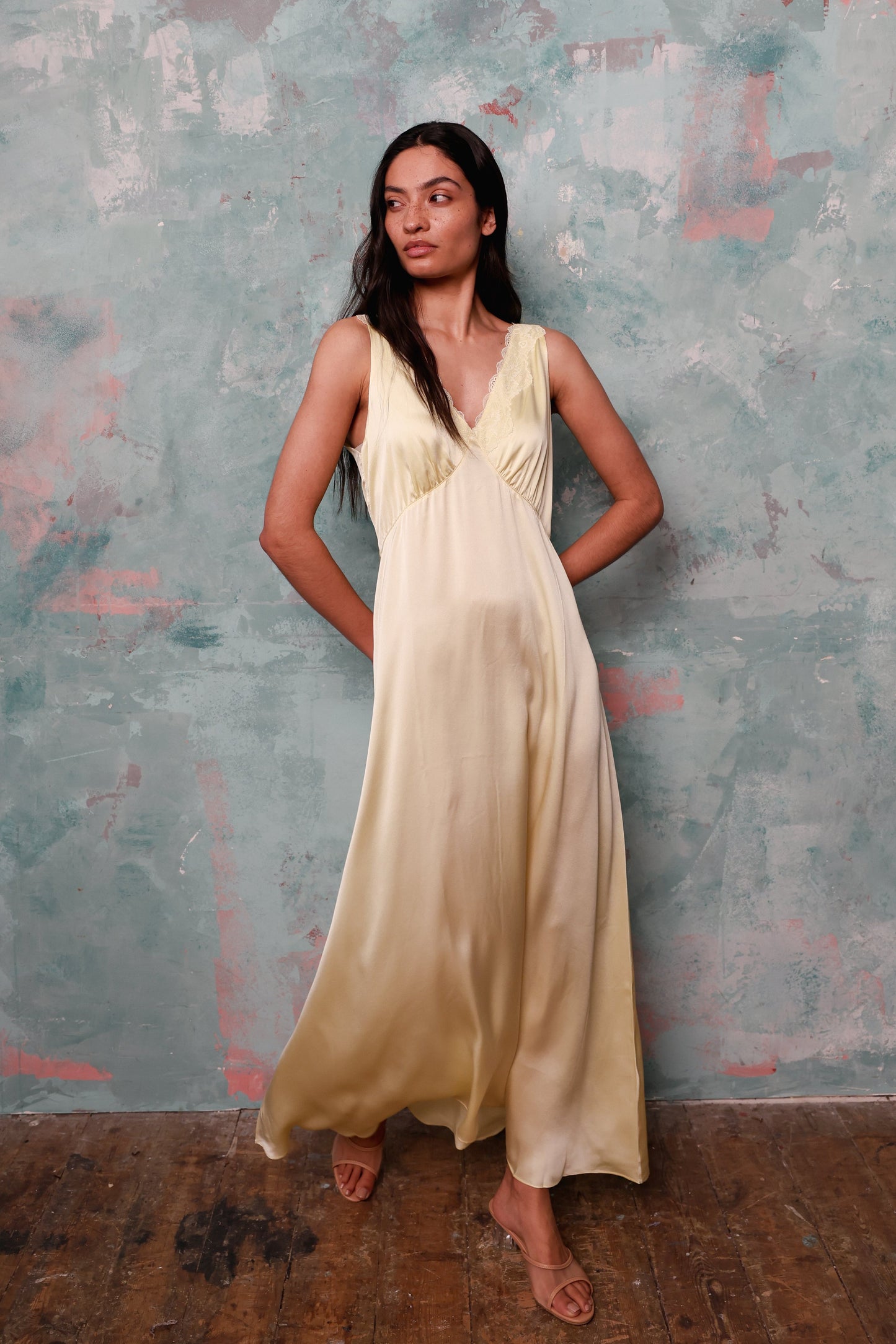 Shauna Pear Silk Dress