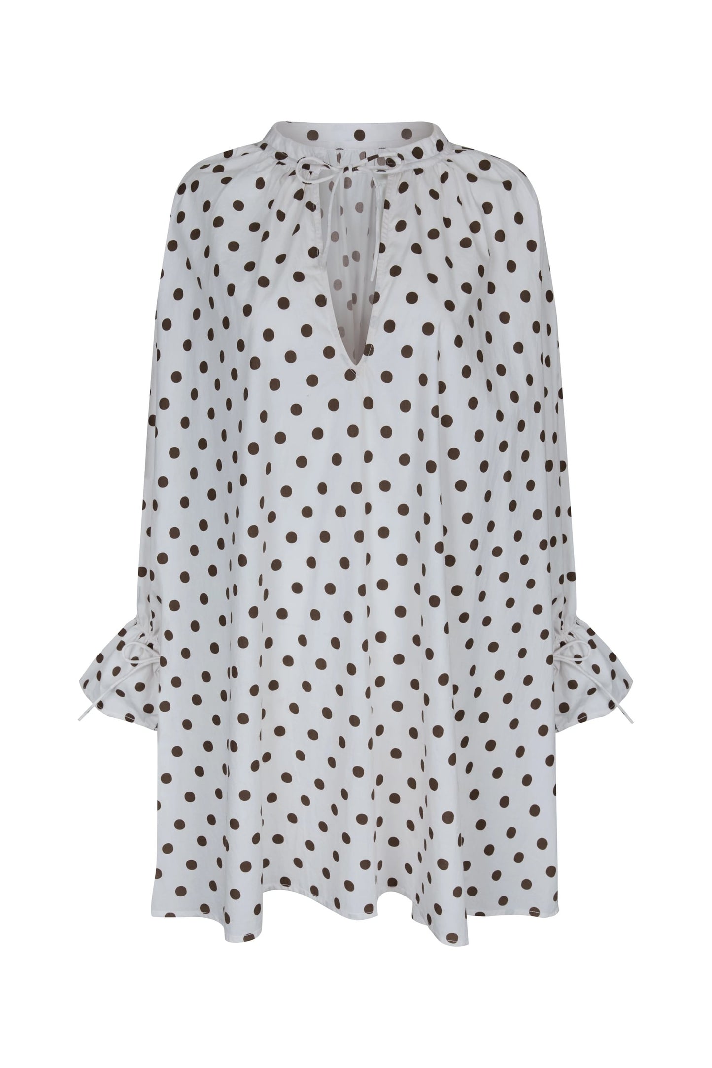Margot Cream Polka Dot Cotton Dress