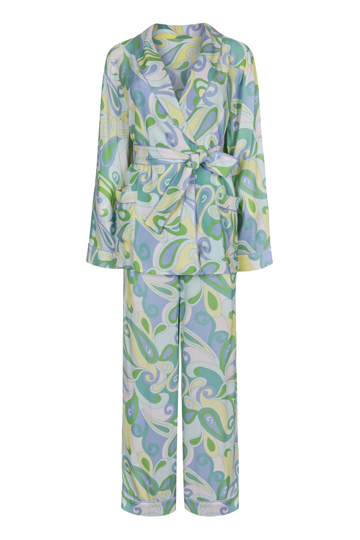 Rizzo Green Paisley Smoking Suit