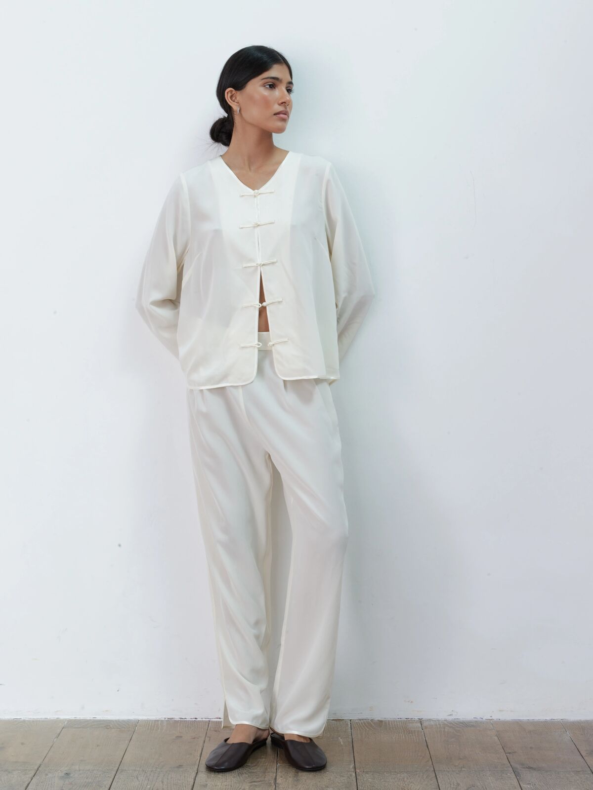 Bee silk trouser