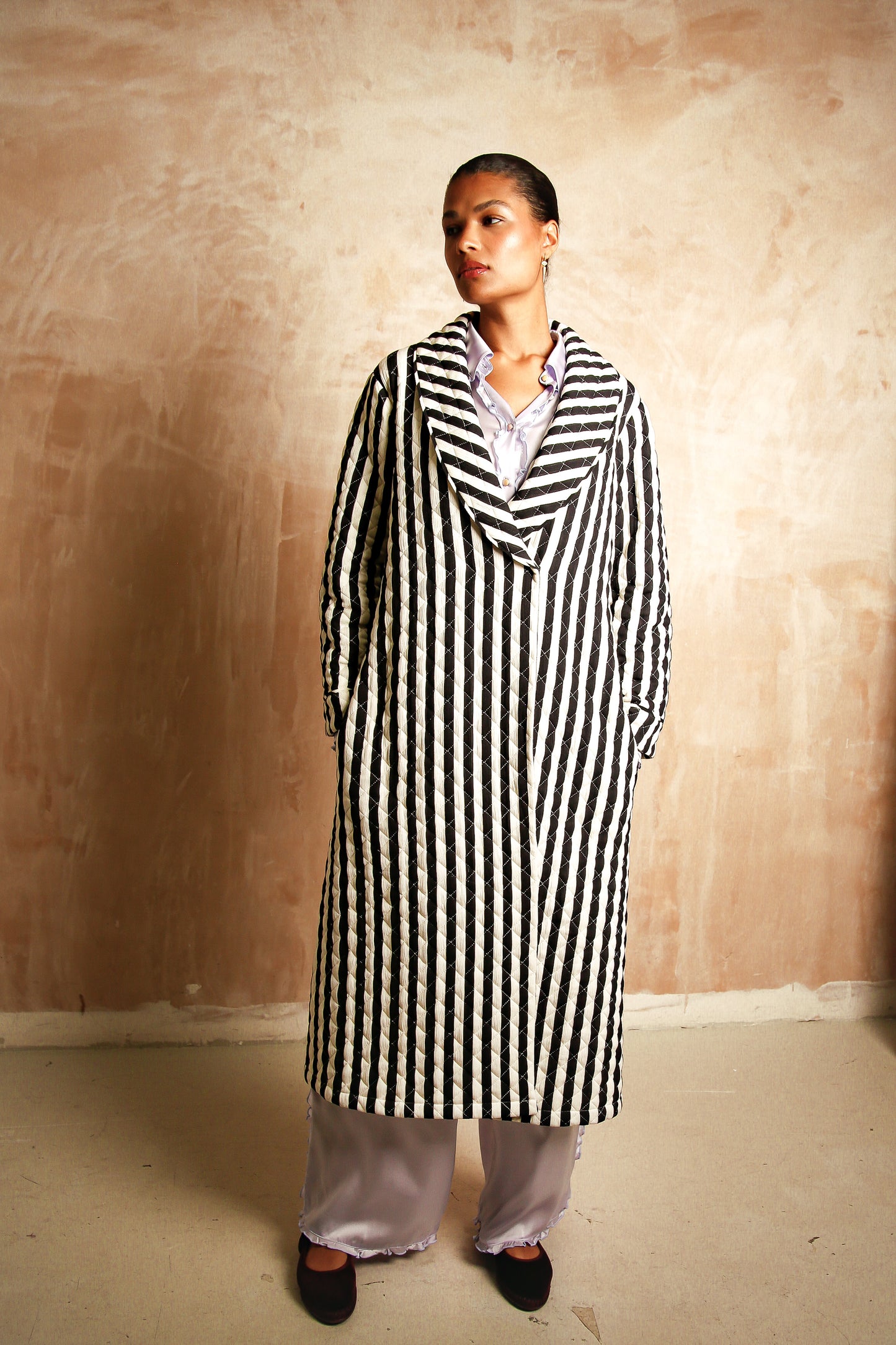 Housecoat Mono Stripe