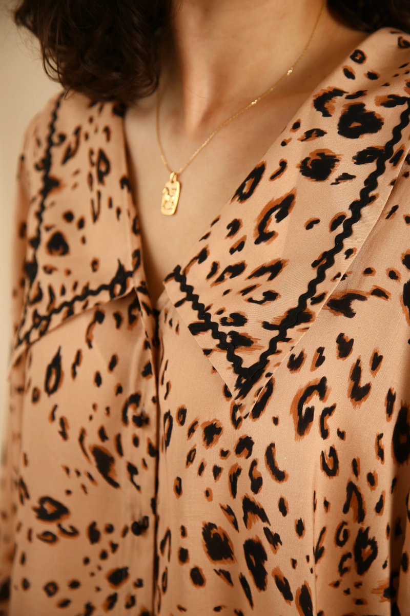 Frenchie pyjama set Leopard