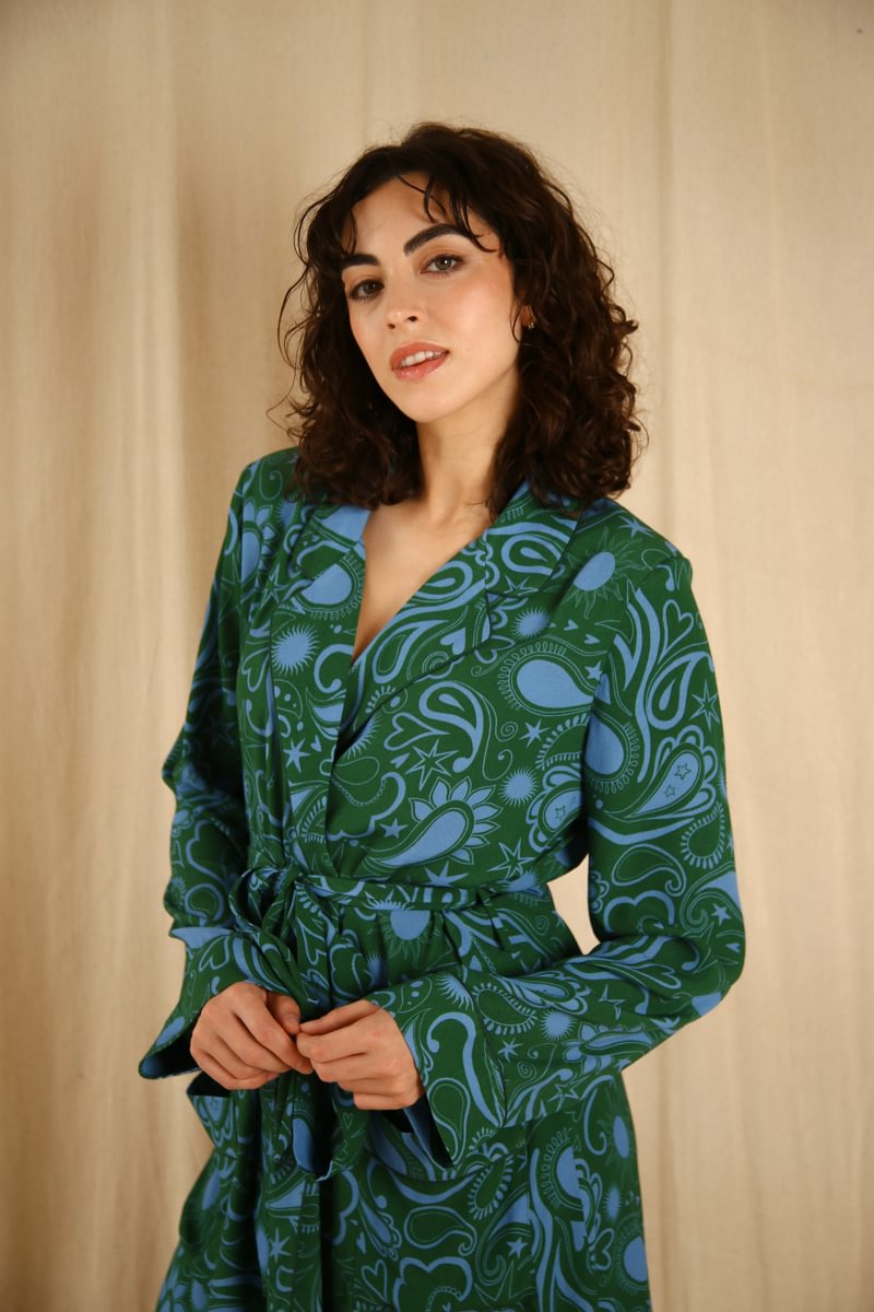 Pamela Midnight Paisley Smoking Suit