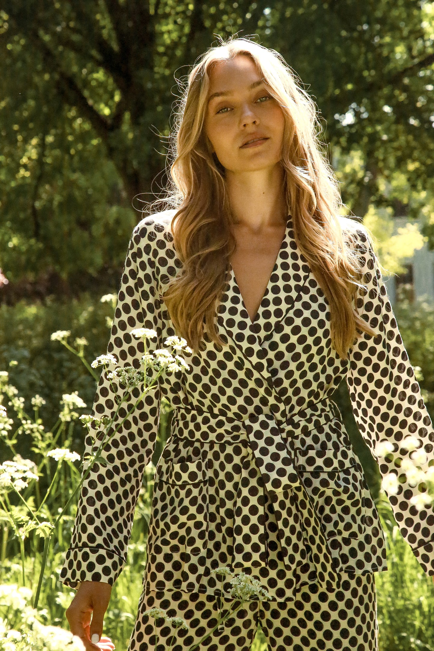 Rizzo Polka Dot Smoking Suit