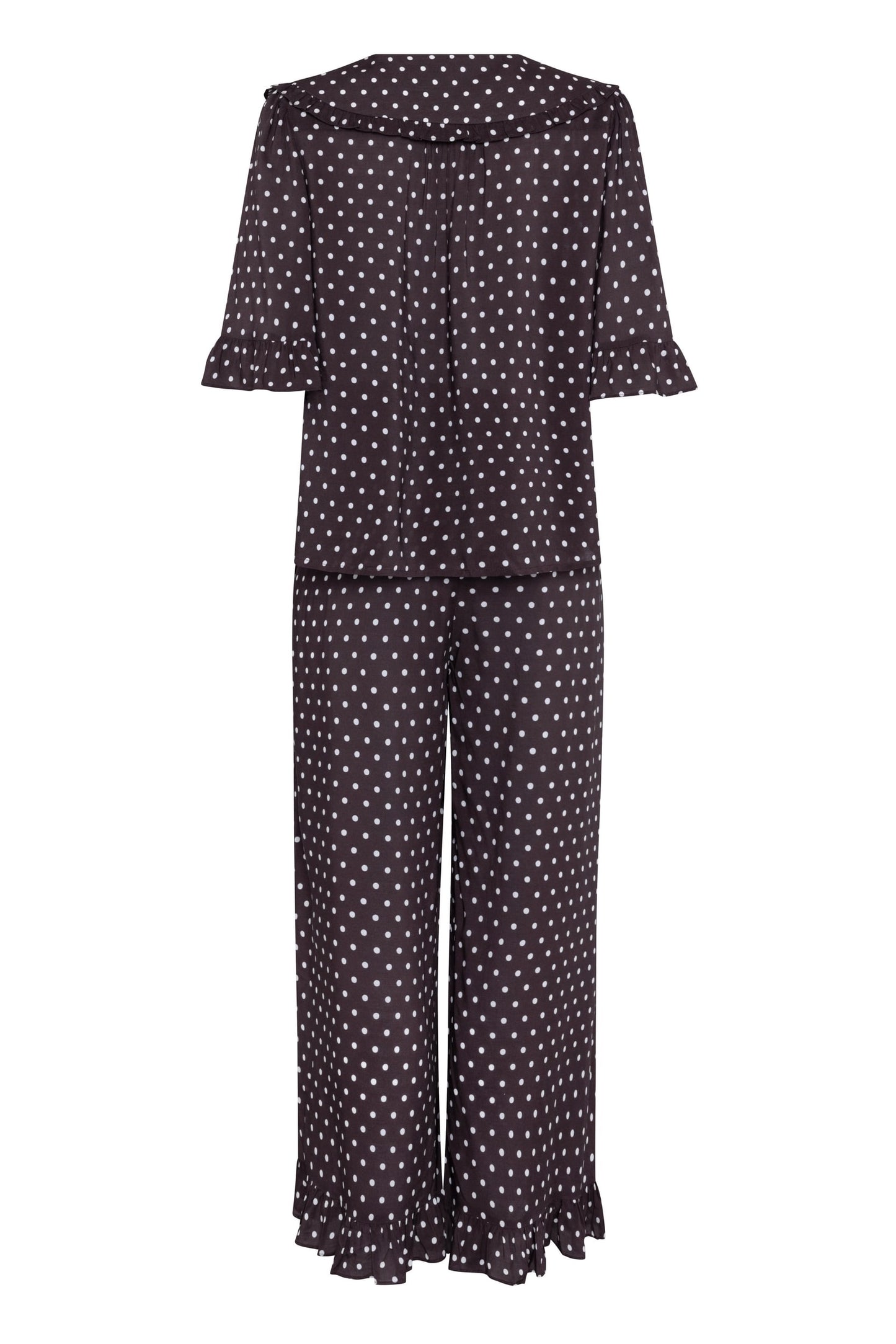 Selene Brown Polka Dot Set