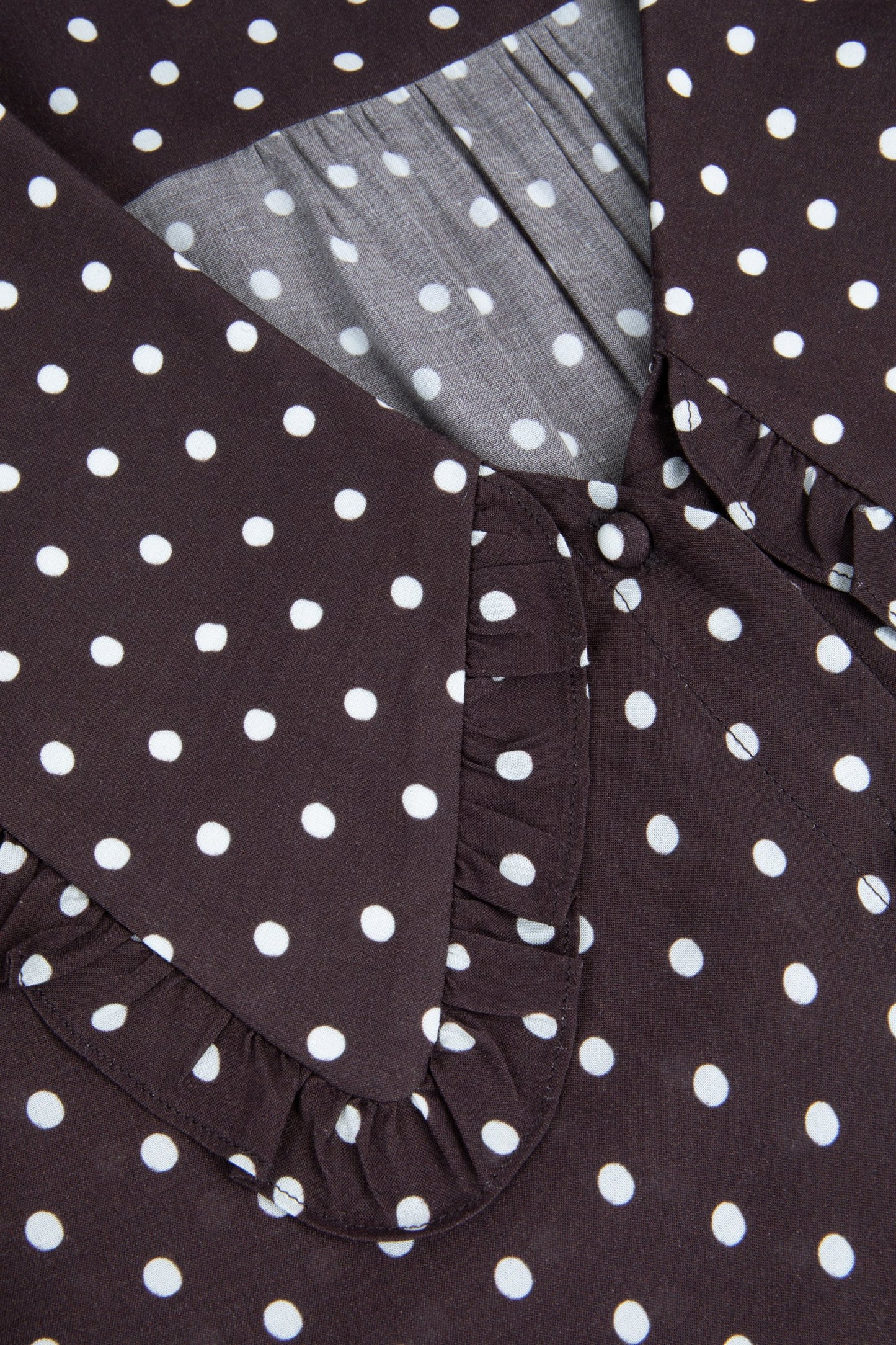 Selene Brown Polka Dot Set