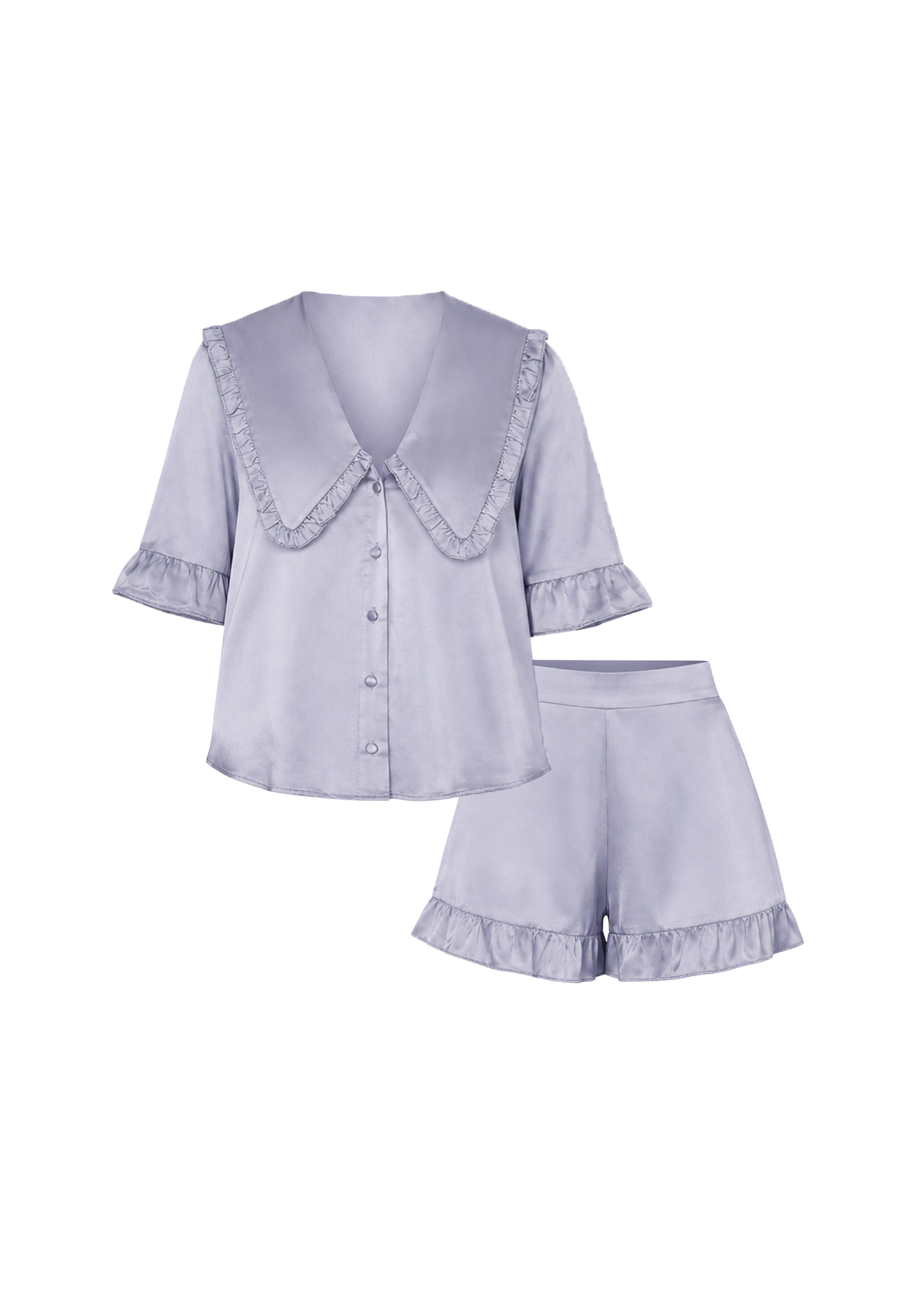Luna blue silk set