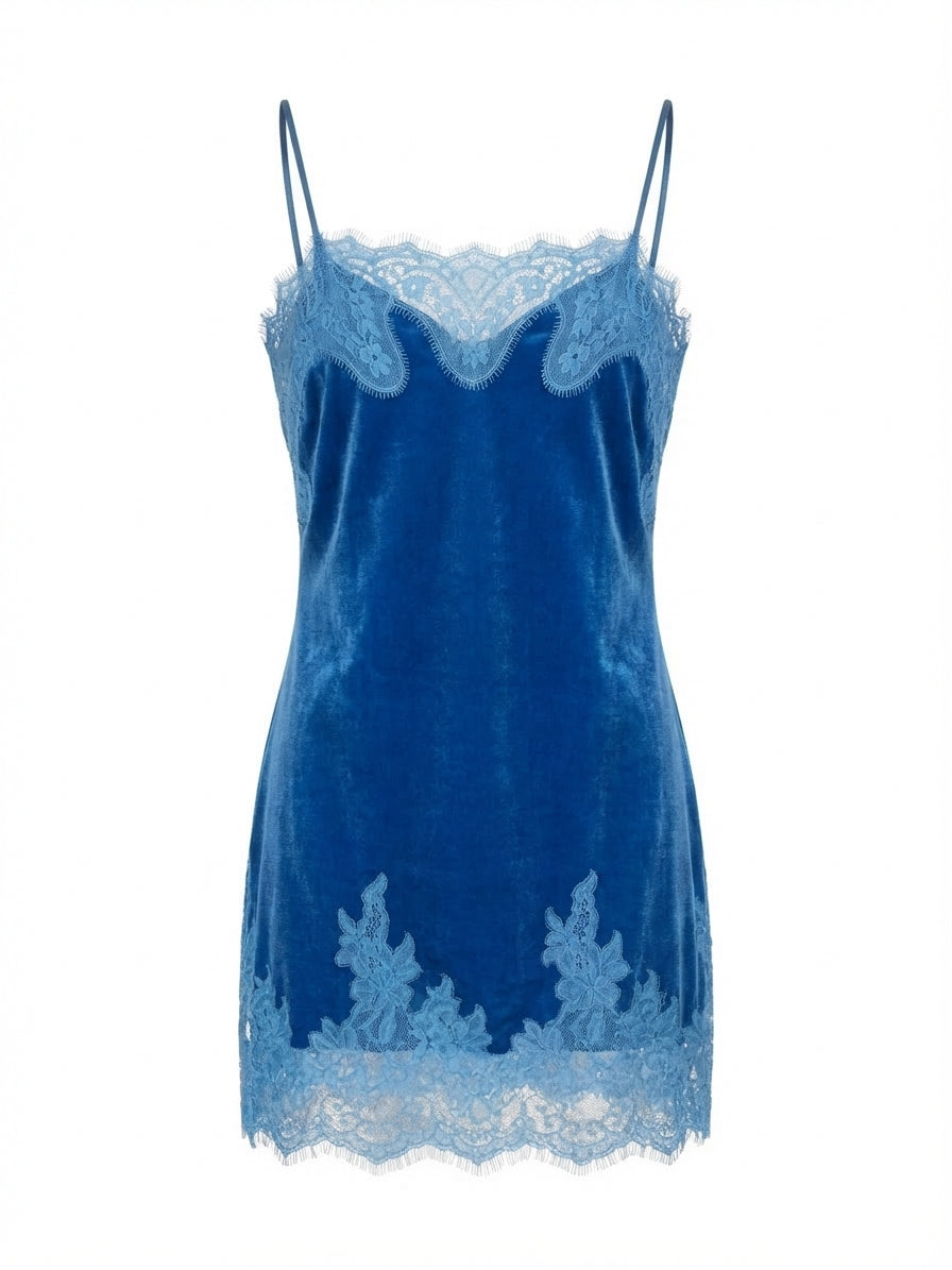 Gabi silk-velvet dress