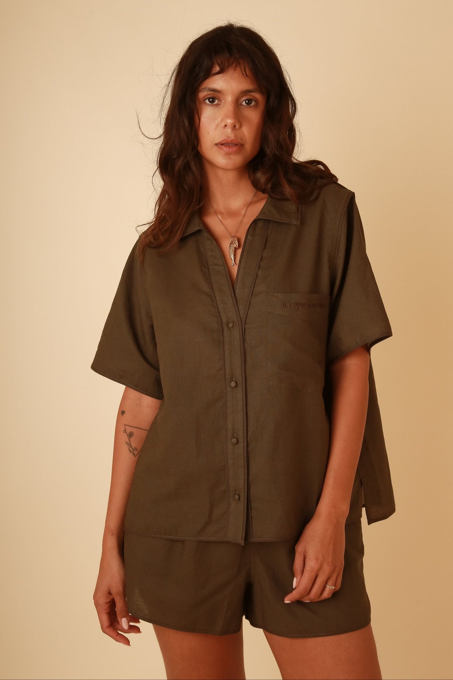 Matilda Wasabi Linen Set