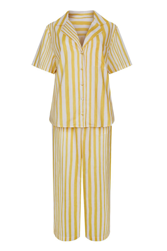 Maya Yellow Stripe Cotton Set