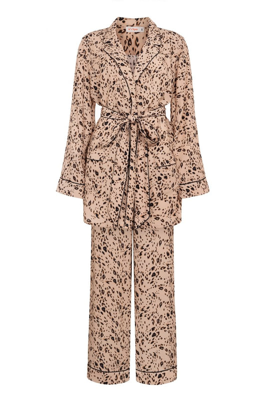 Pamela Leopard Smoking Suit