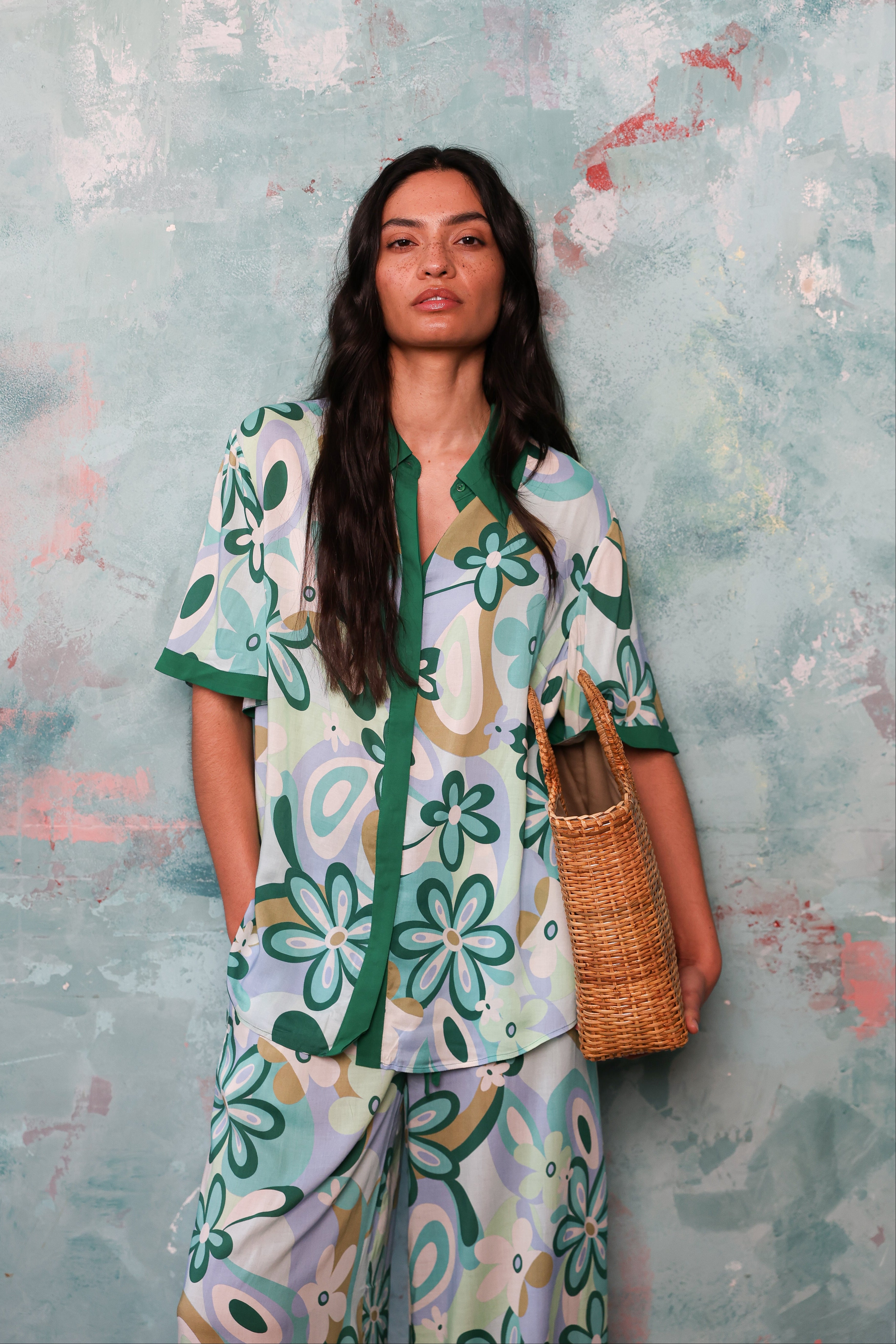 Antibes green floral set – It's 9pm
