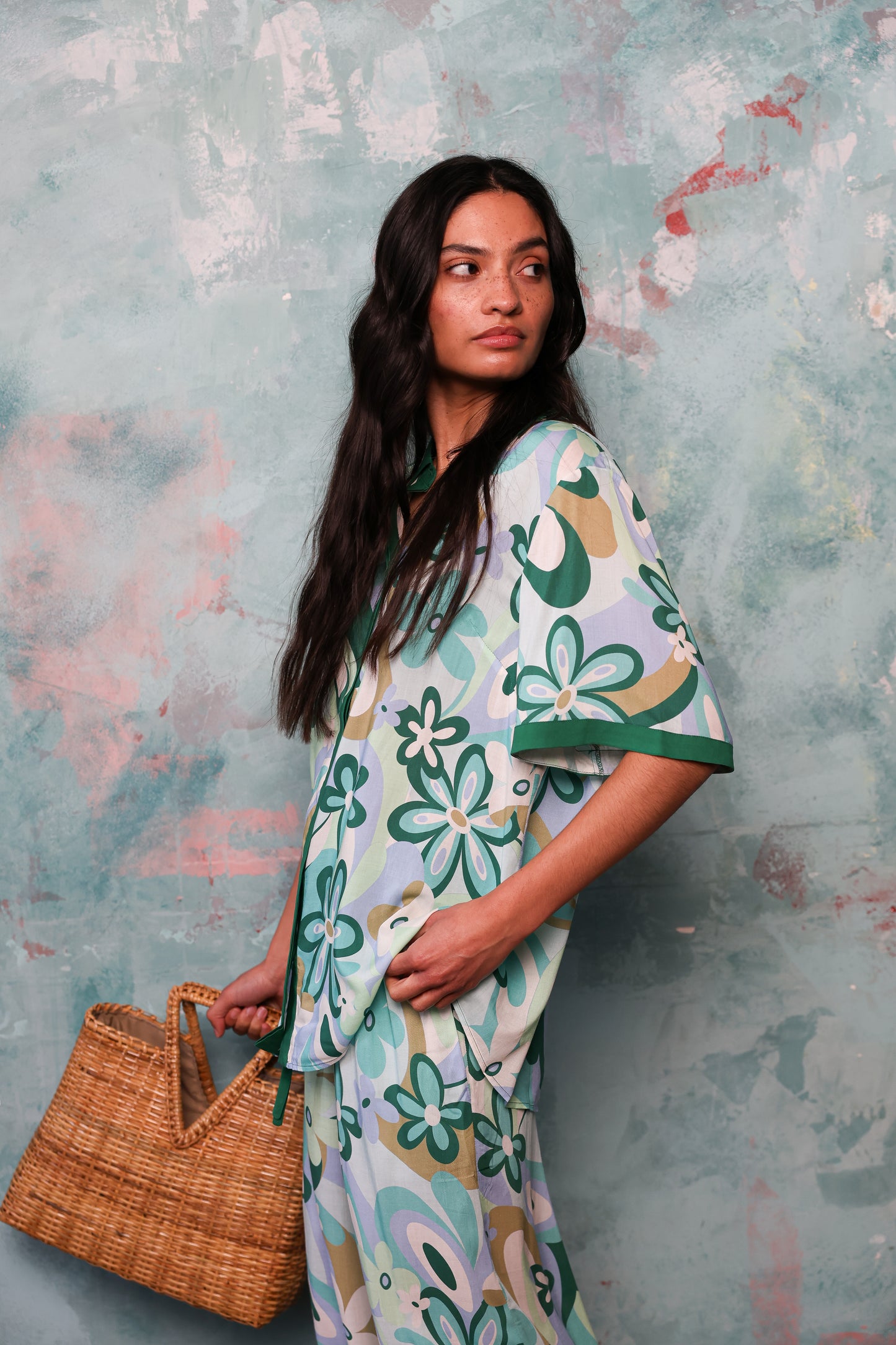 Antibes Green Floral Set