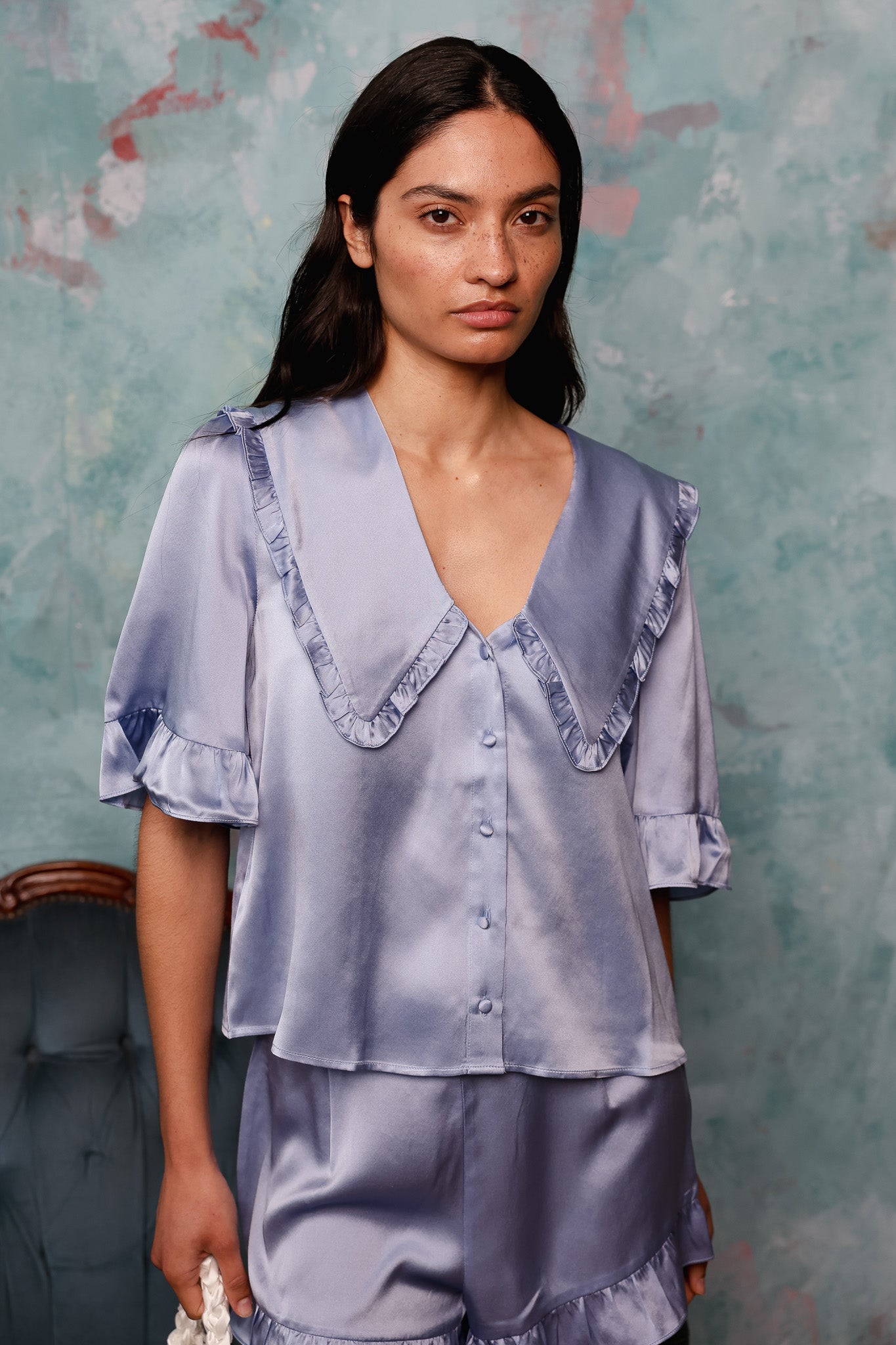 Luna blue silk set – It's 9pm