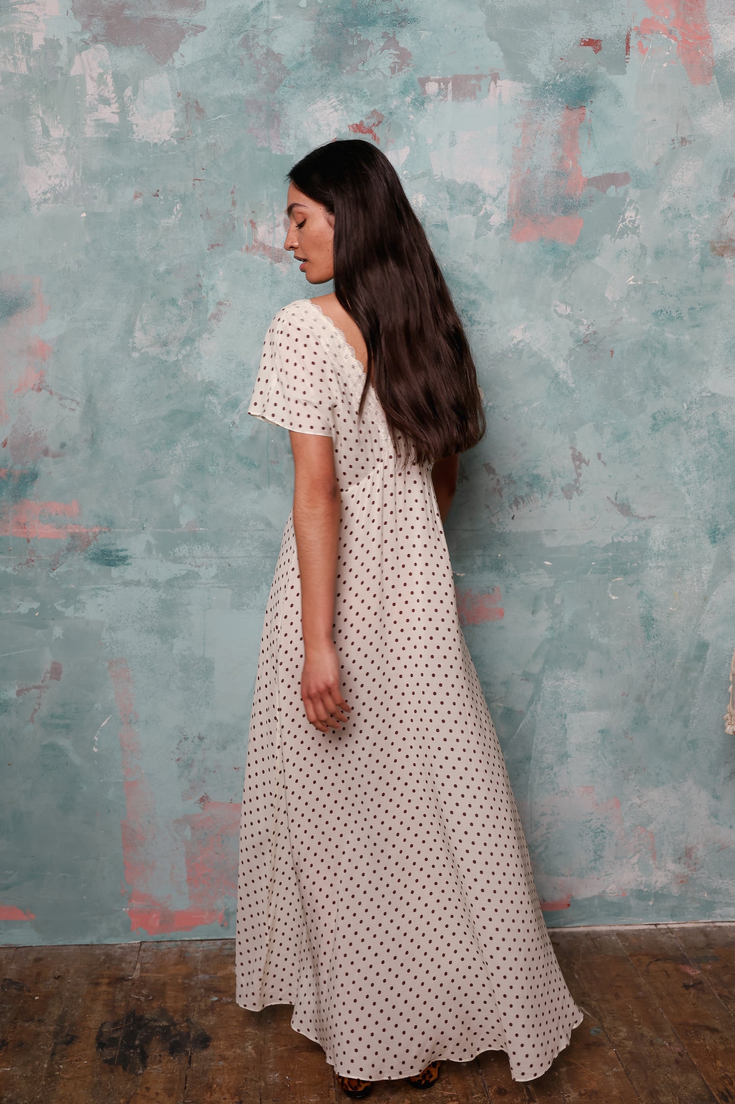 Jonesy Cream Polka Dot Dress