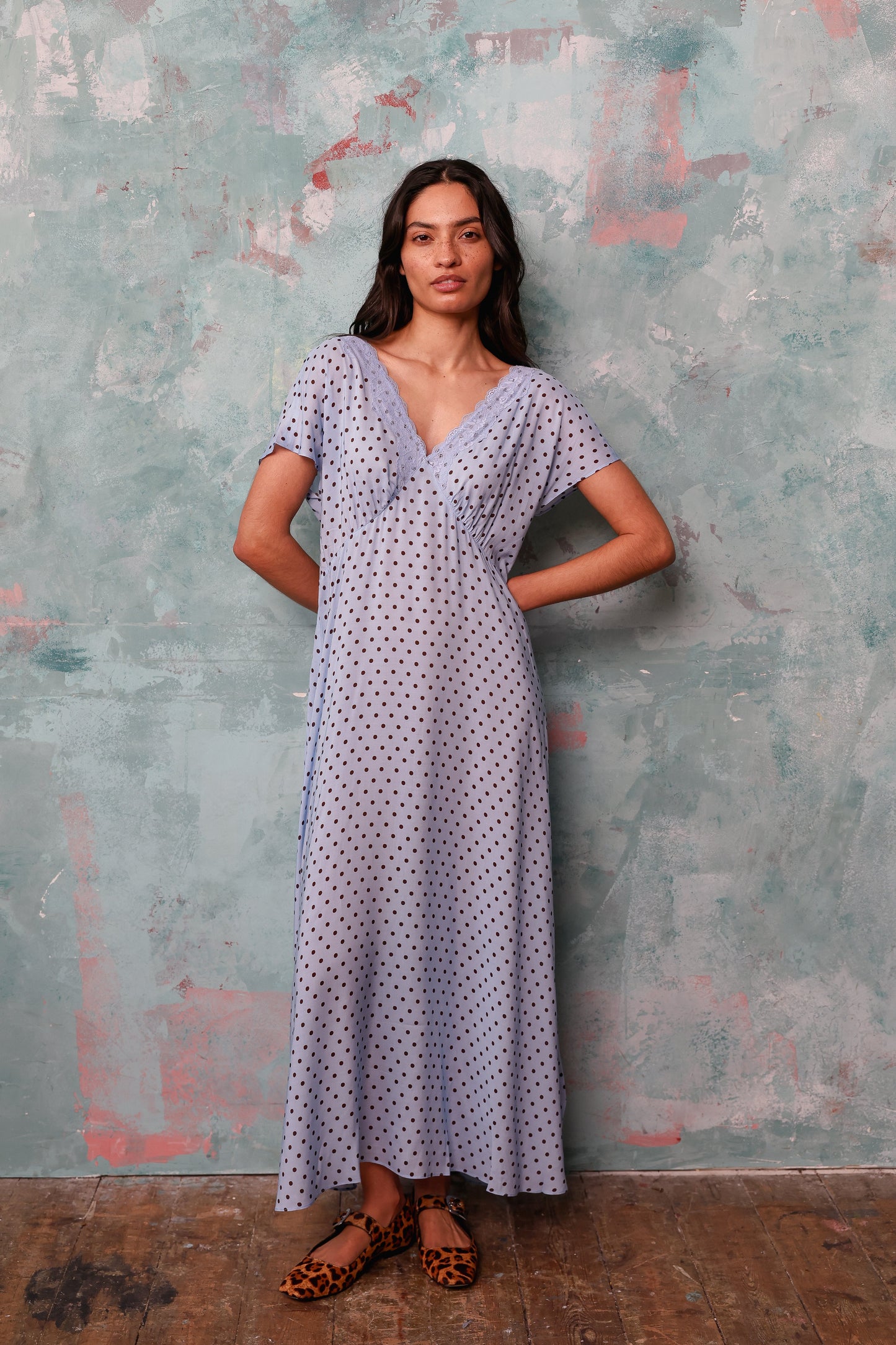 Jonesy Blue Polka Dot Dress