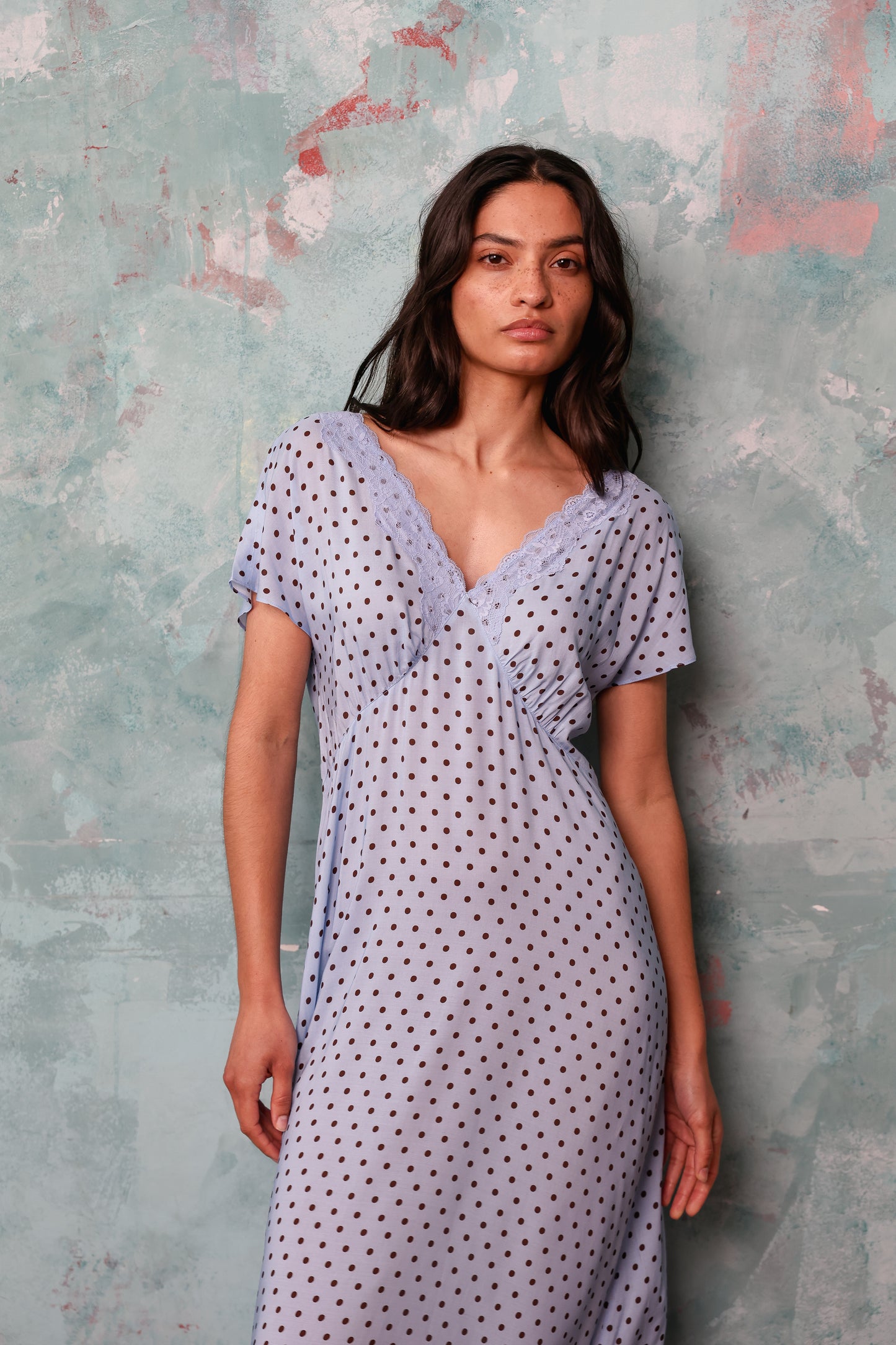 Jonesy Blue Polka Dot Dress