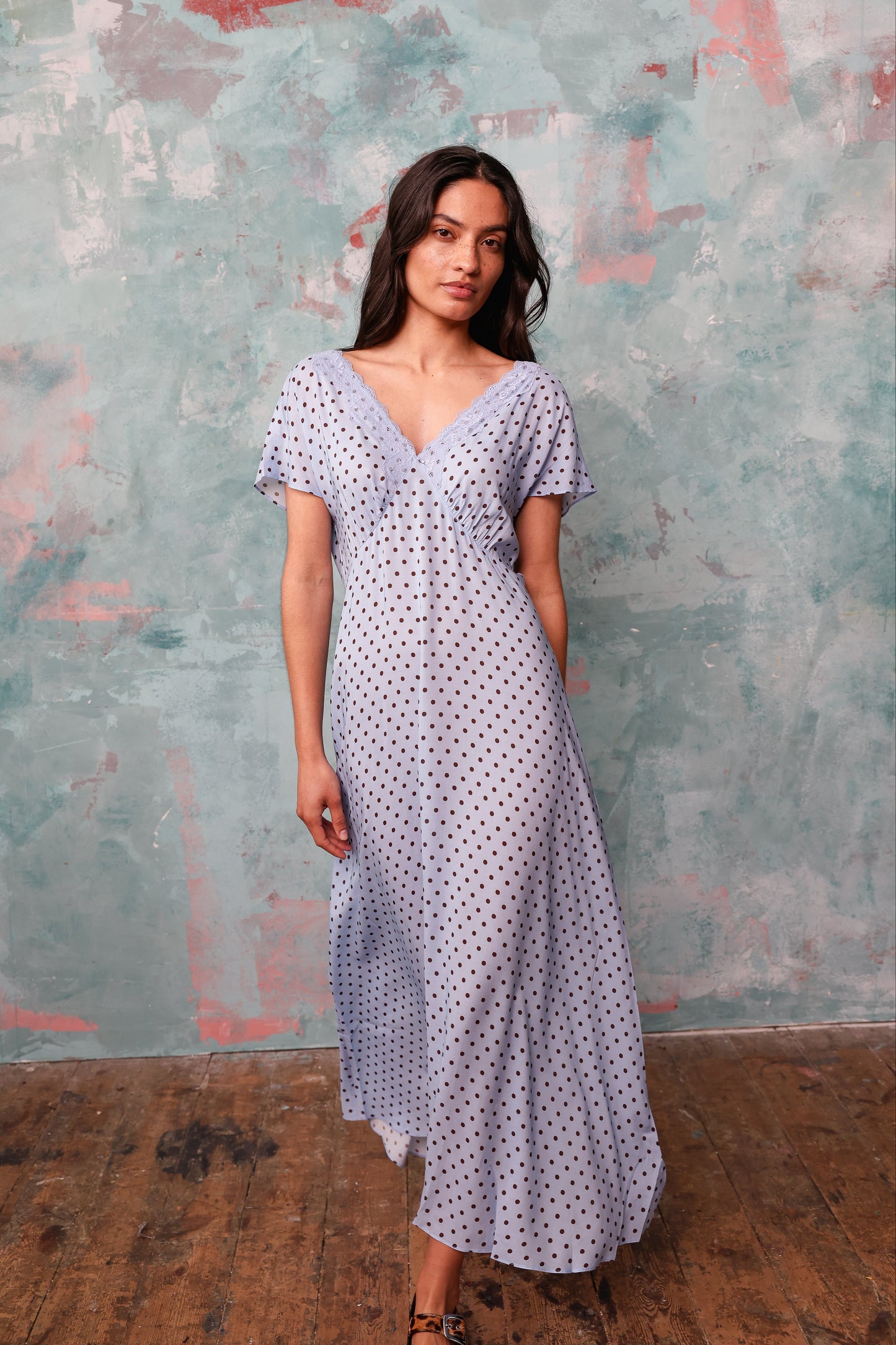 Jonesy Blue Polka Dot Dress