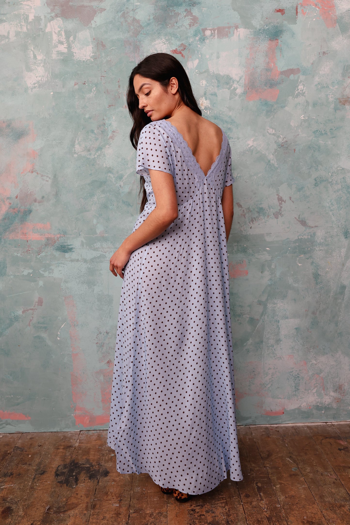 Jonesy Blue Polka Dot Dress