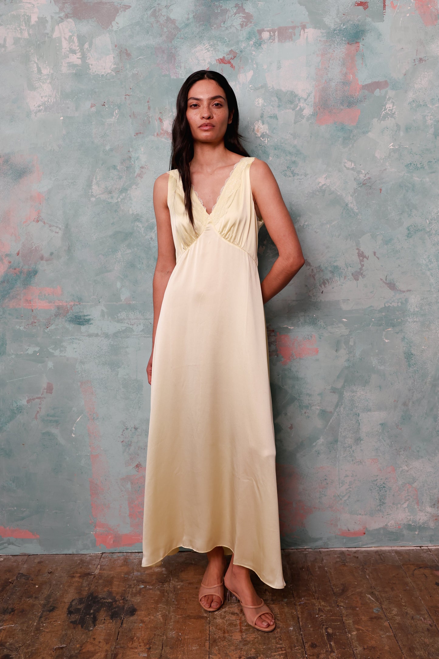 Shauna Pear Silk Dress