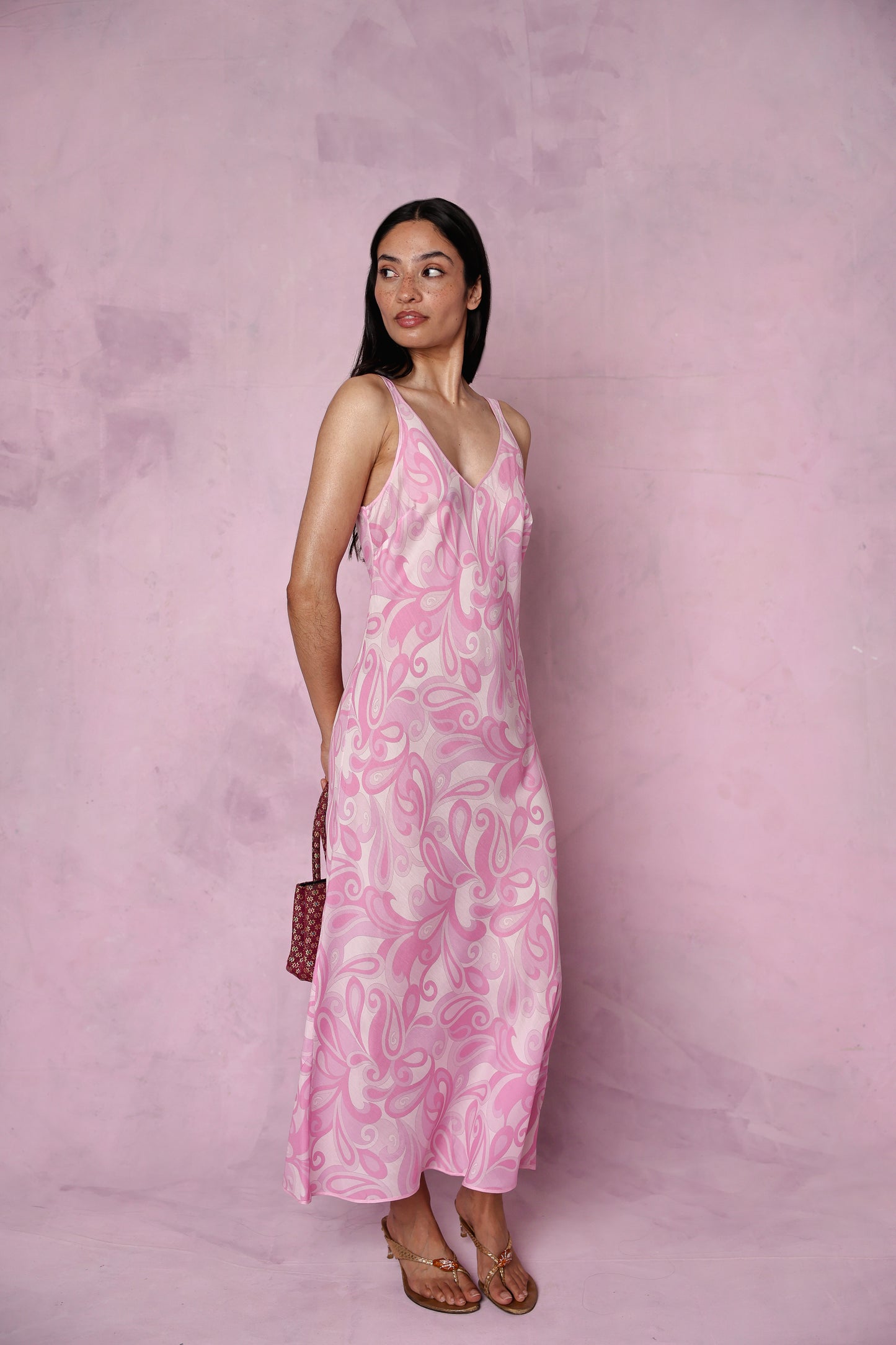 Teresa silk-blend swirl dress