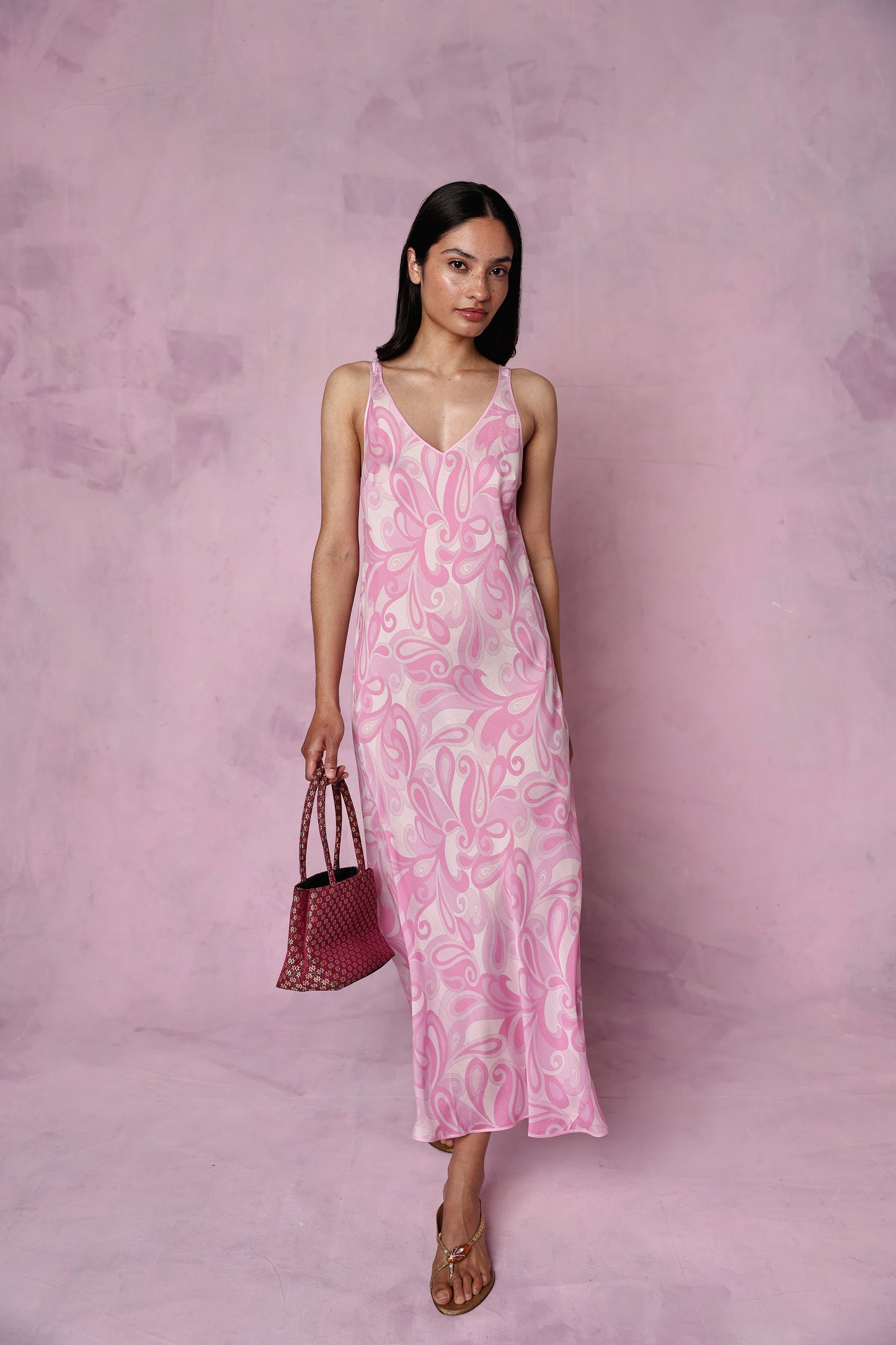 Teresa silk-blend swirl dress