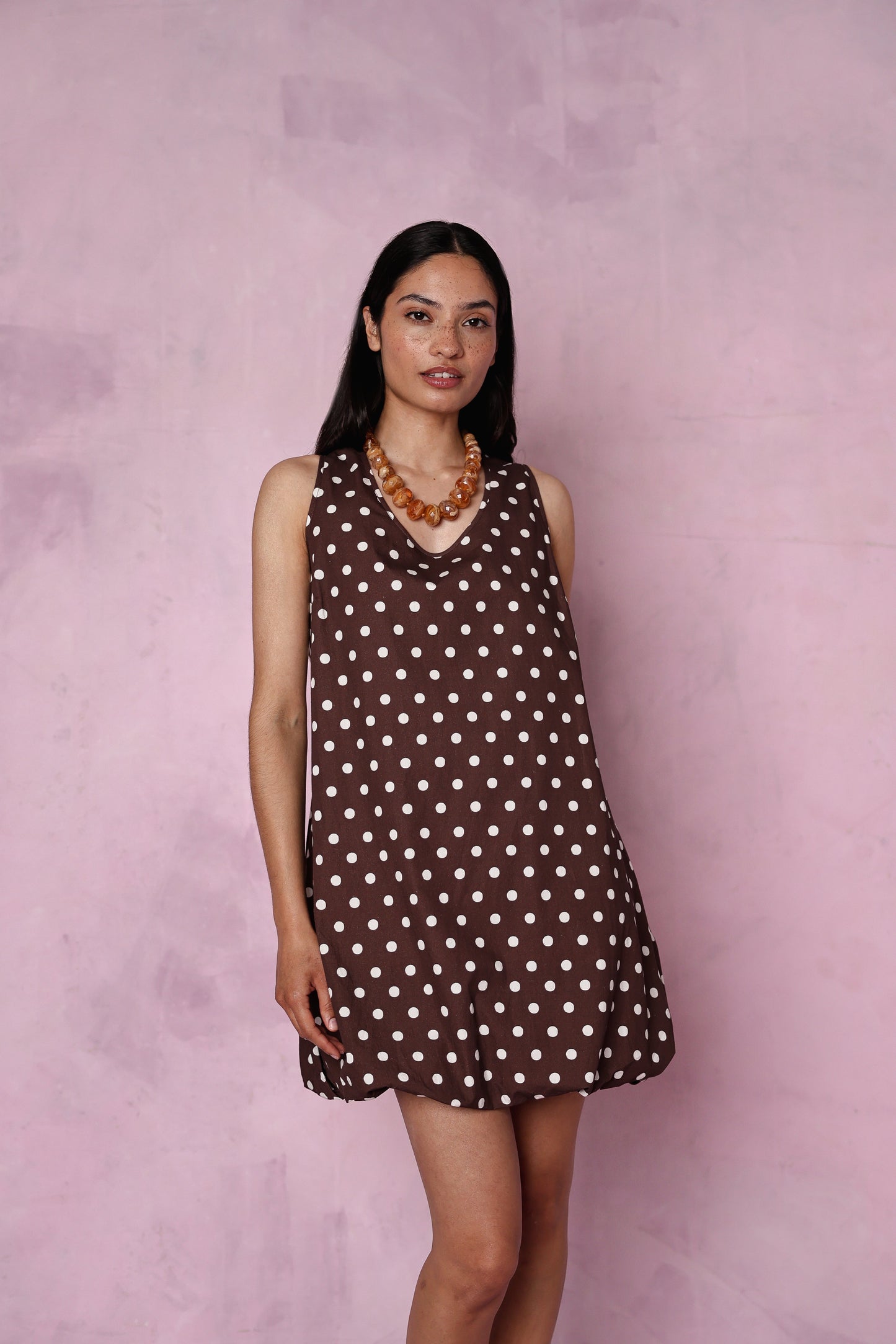 Suzi organic cotton polka dress