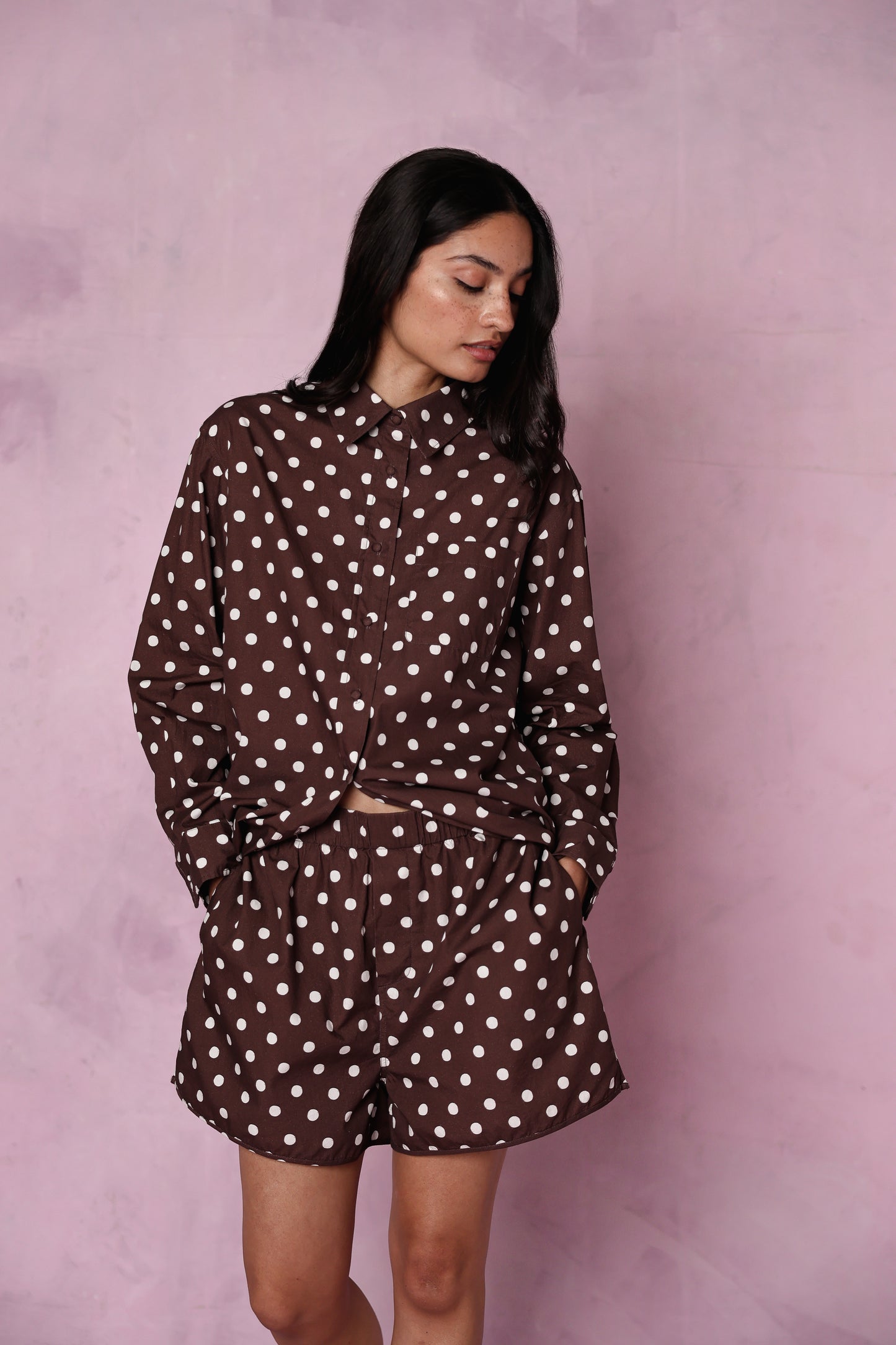 Jessie organic cotton brown set