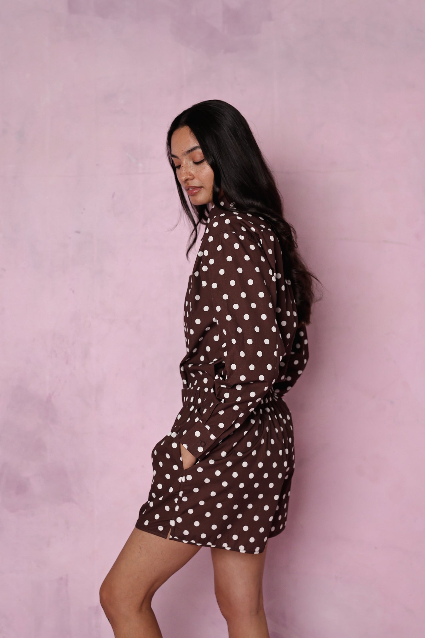 Jessie organic cotton brown set