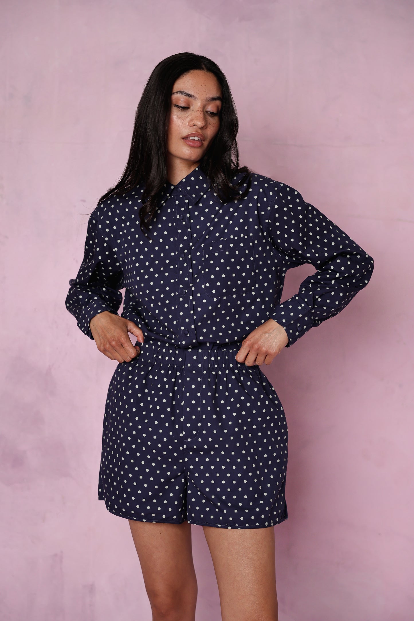 Jessie organic cotton navy set