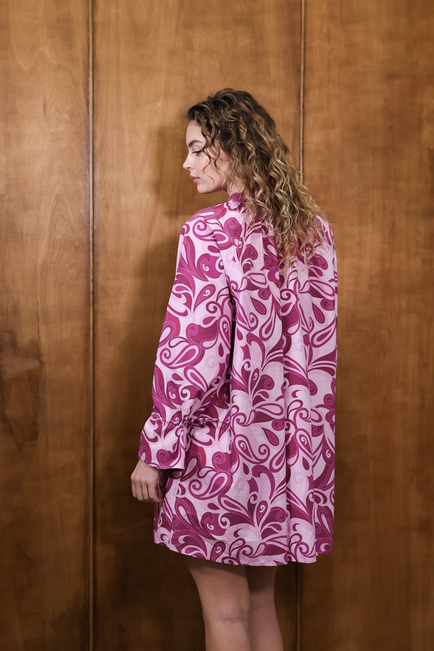 Margot Pink Paisley Cotton Dress
