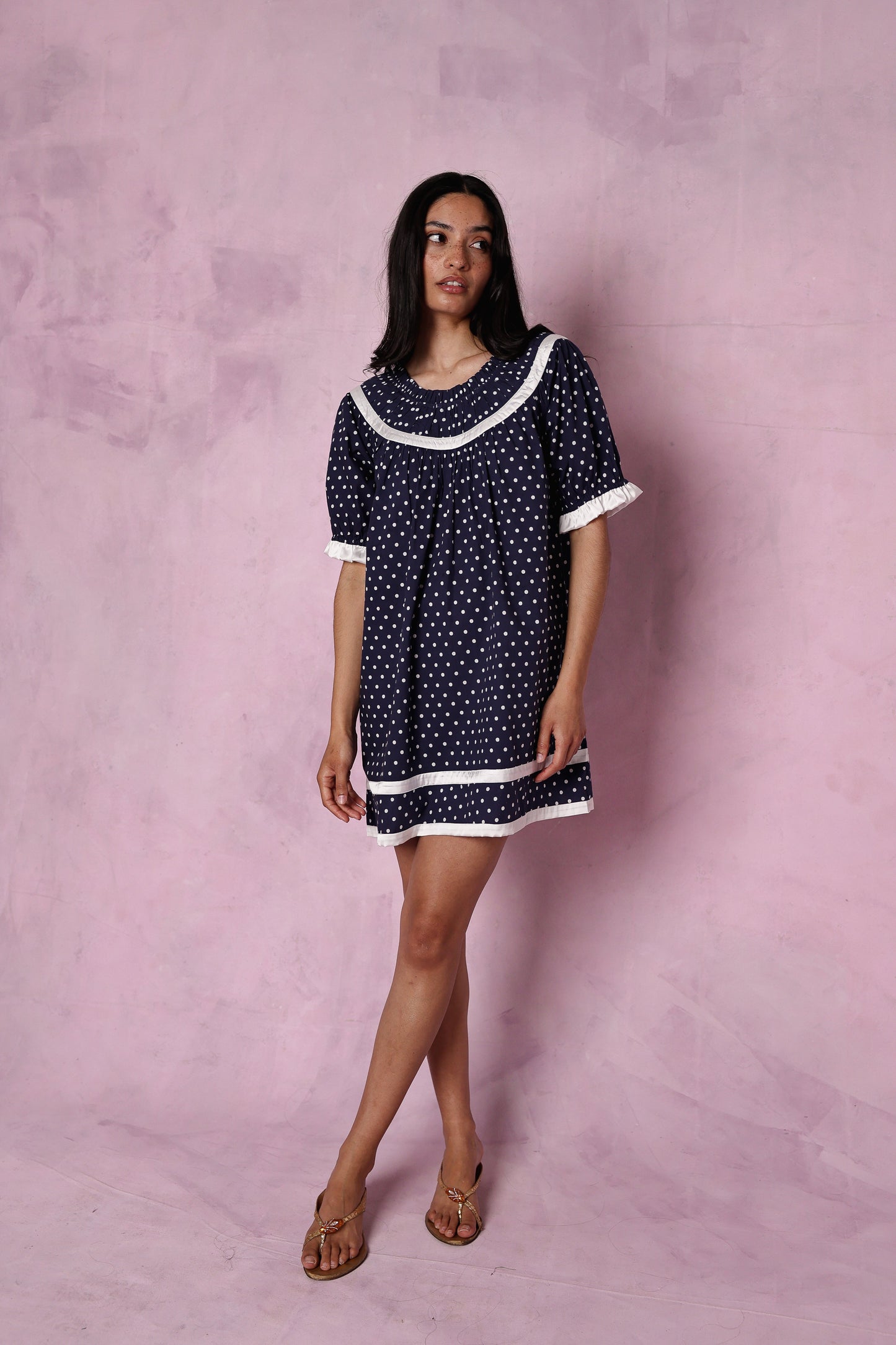 Paloma organic cotton navy dress