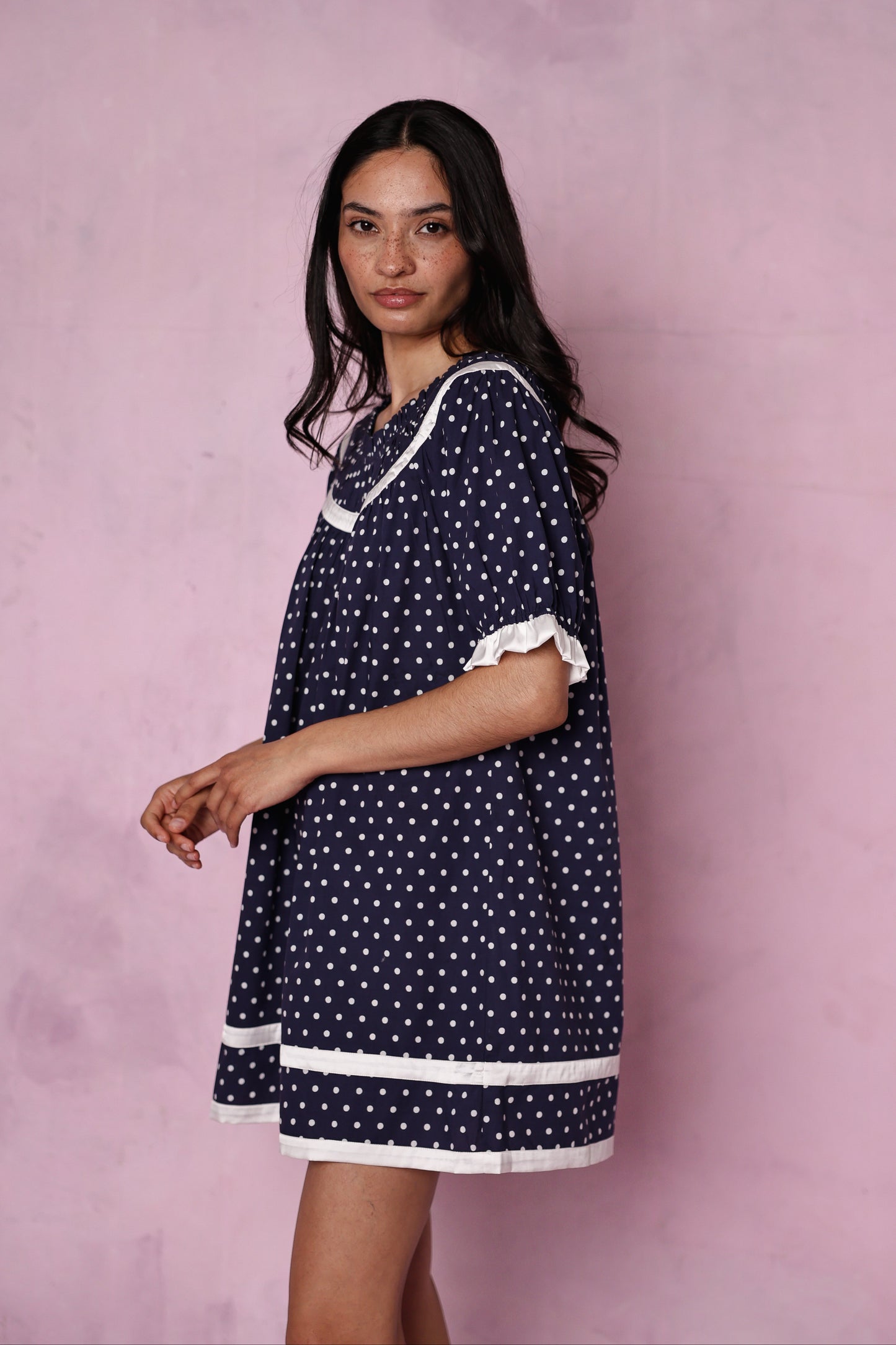 Paloma organic cotton navy dress