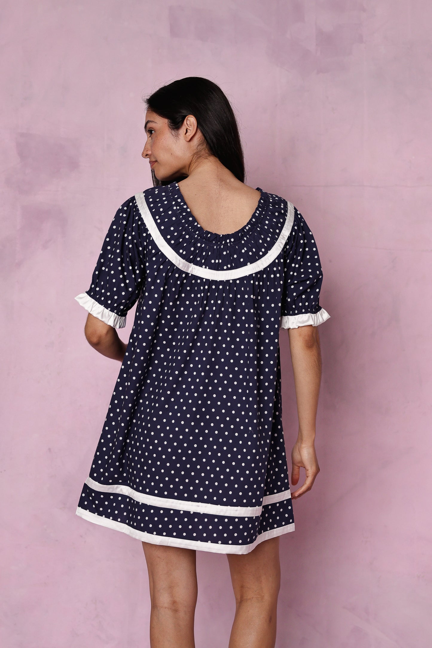 Paloma organic cotton navy dress