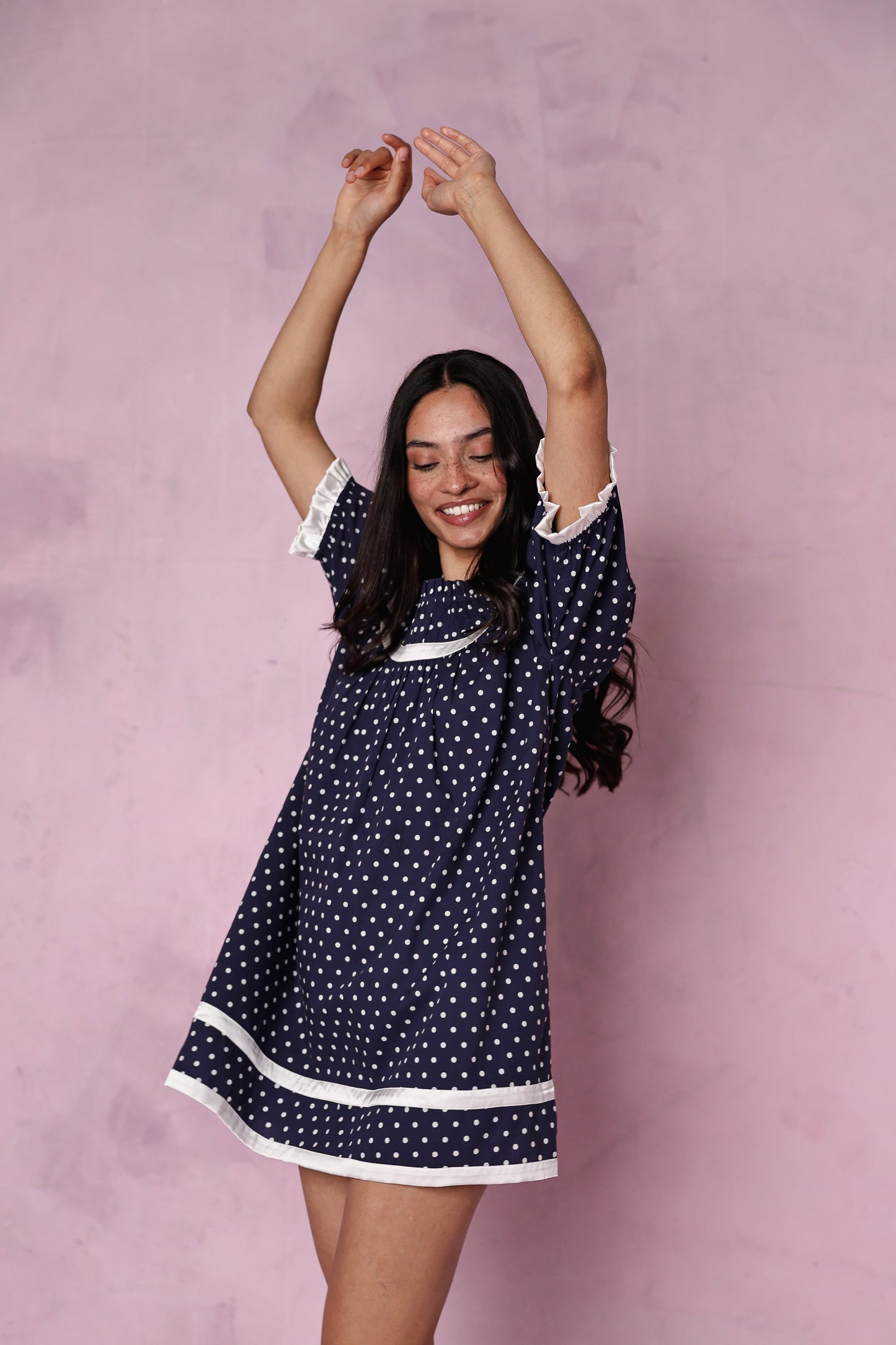 Paloma organic cotton navy dress