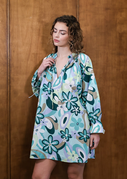 Margot Green Floral Dress Sample