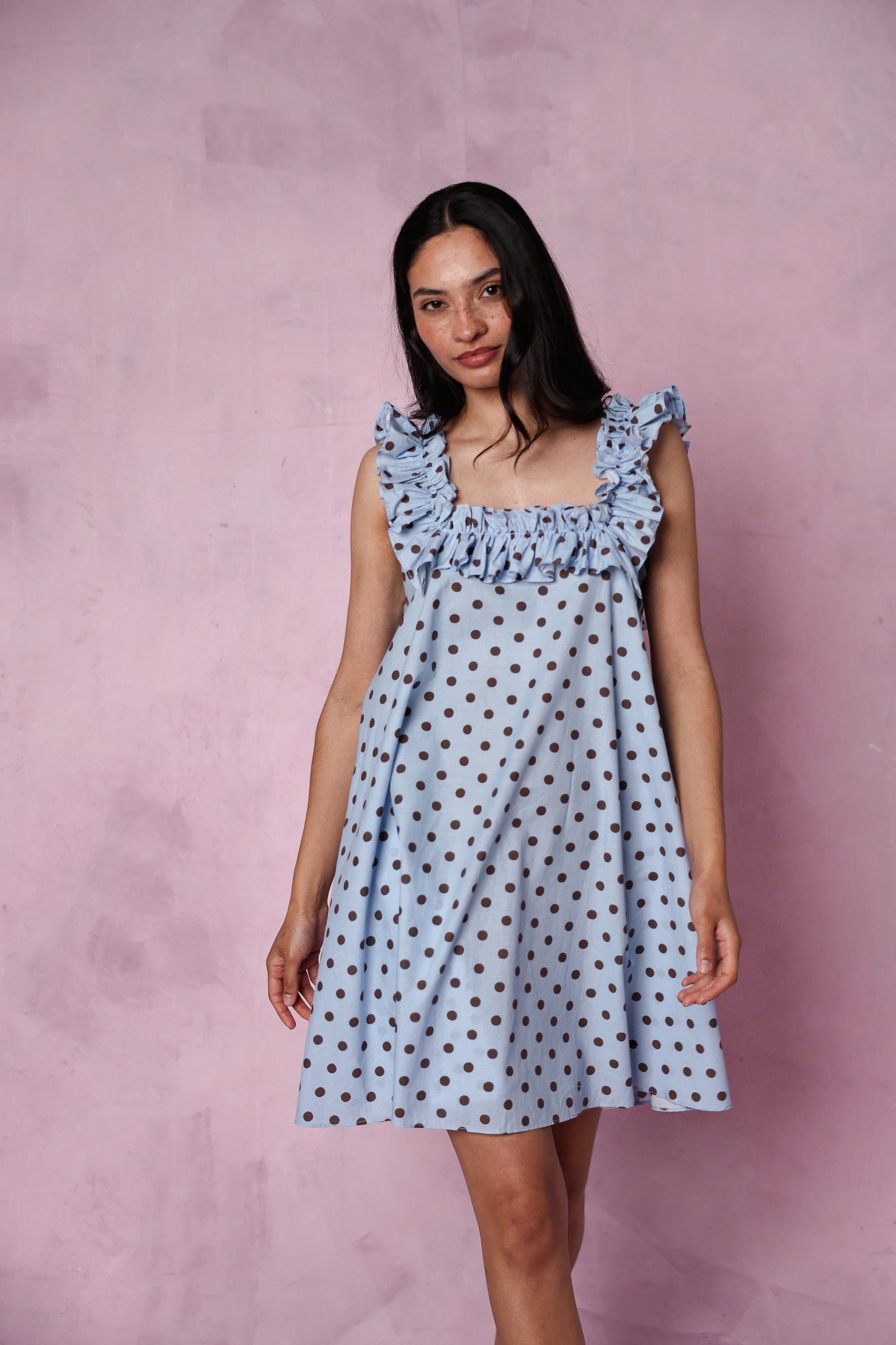 Penelope organic cotton blue dress