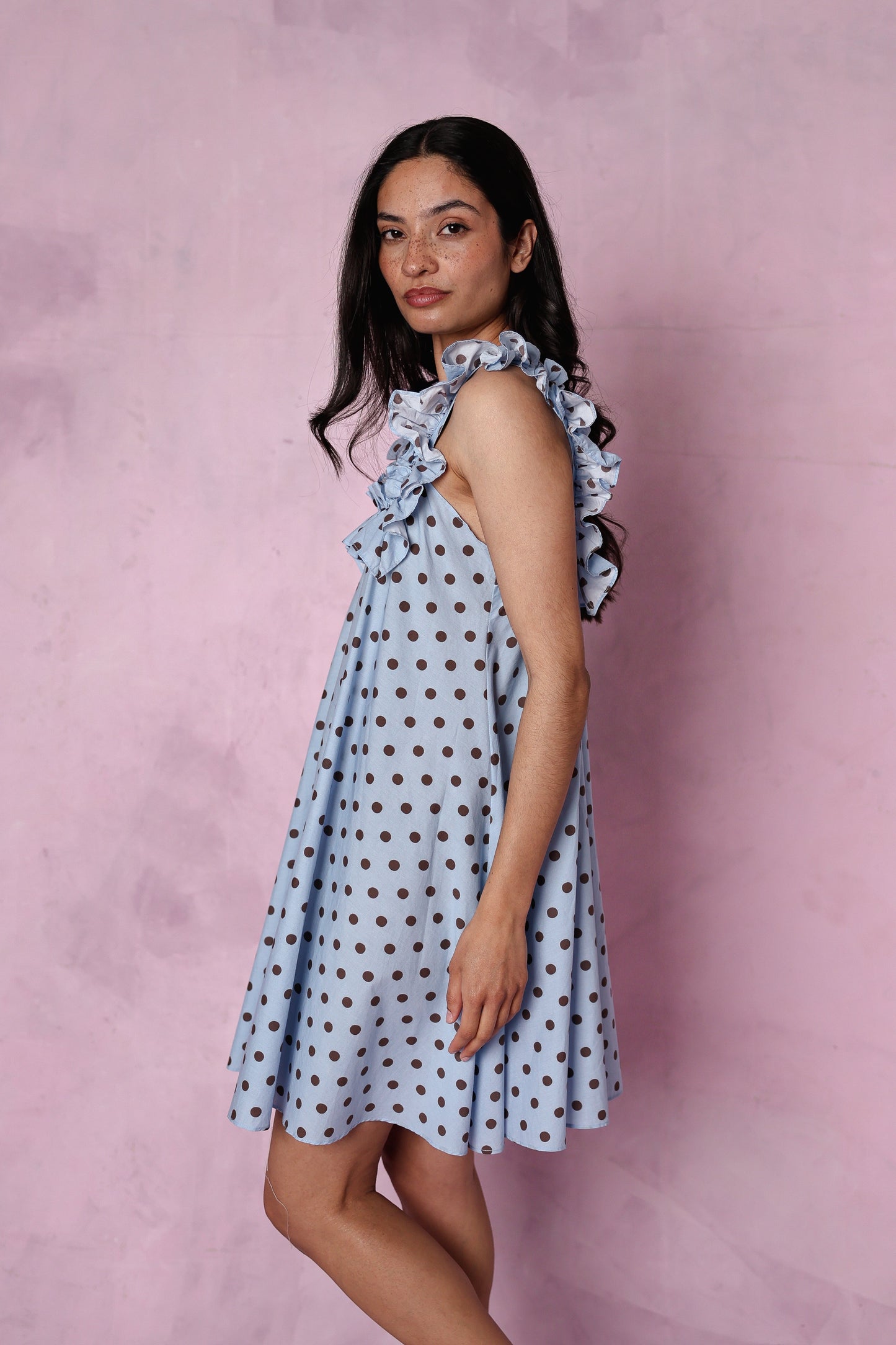 Penelope organic cotton blue dress