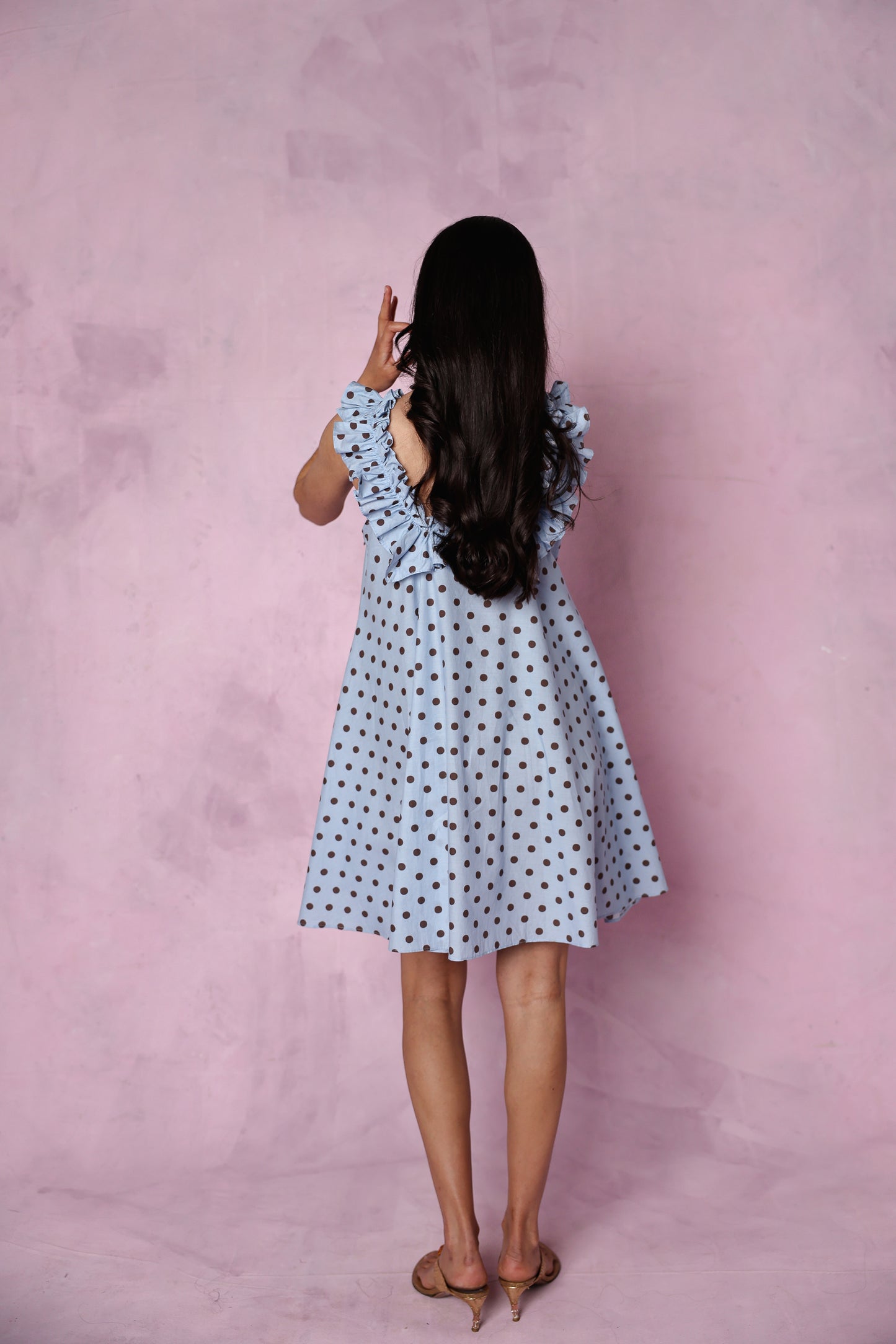 Penelope organic cotton blue dress