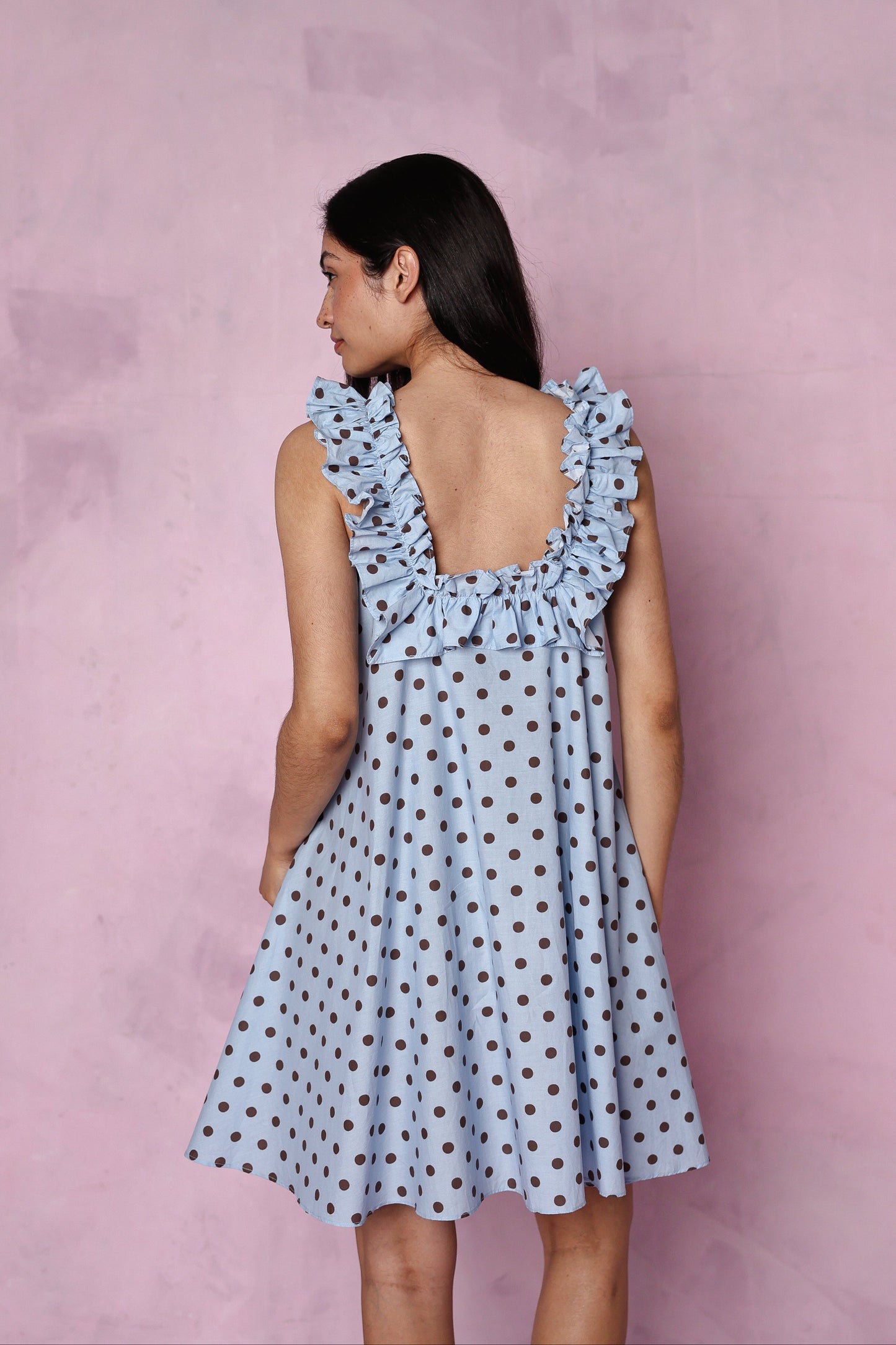 Penelope organic cotton blue dress