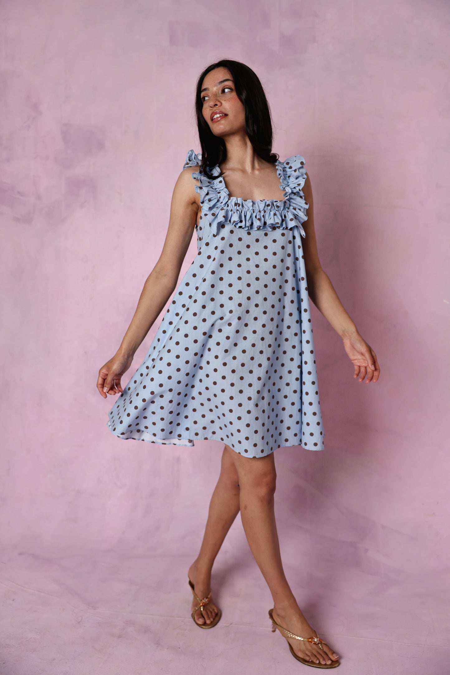 Penelope organic cotton blue dress