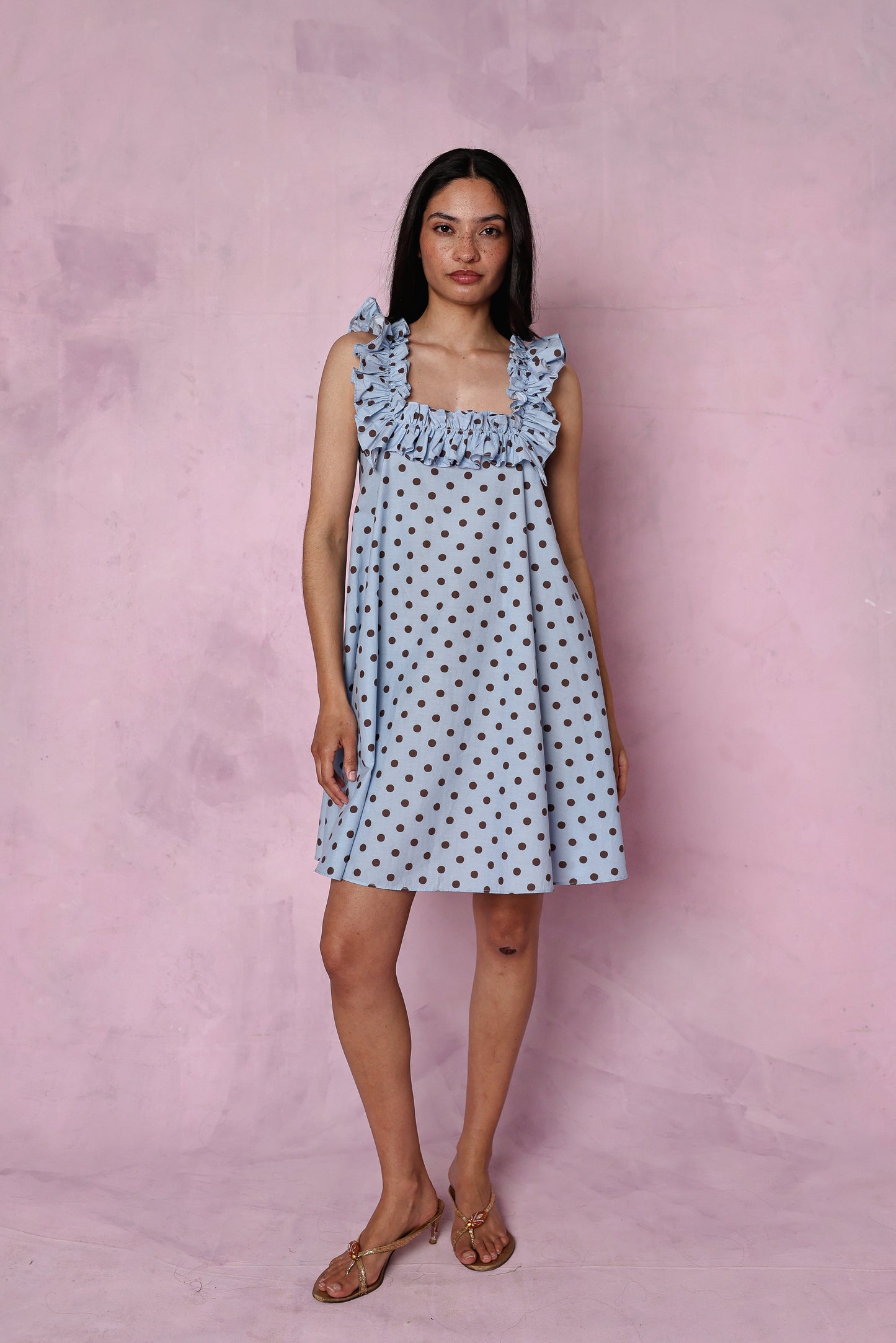 Penelope organic cotton blue dress