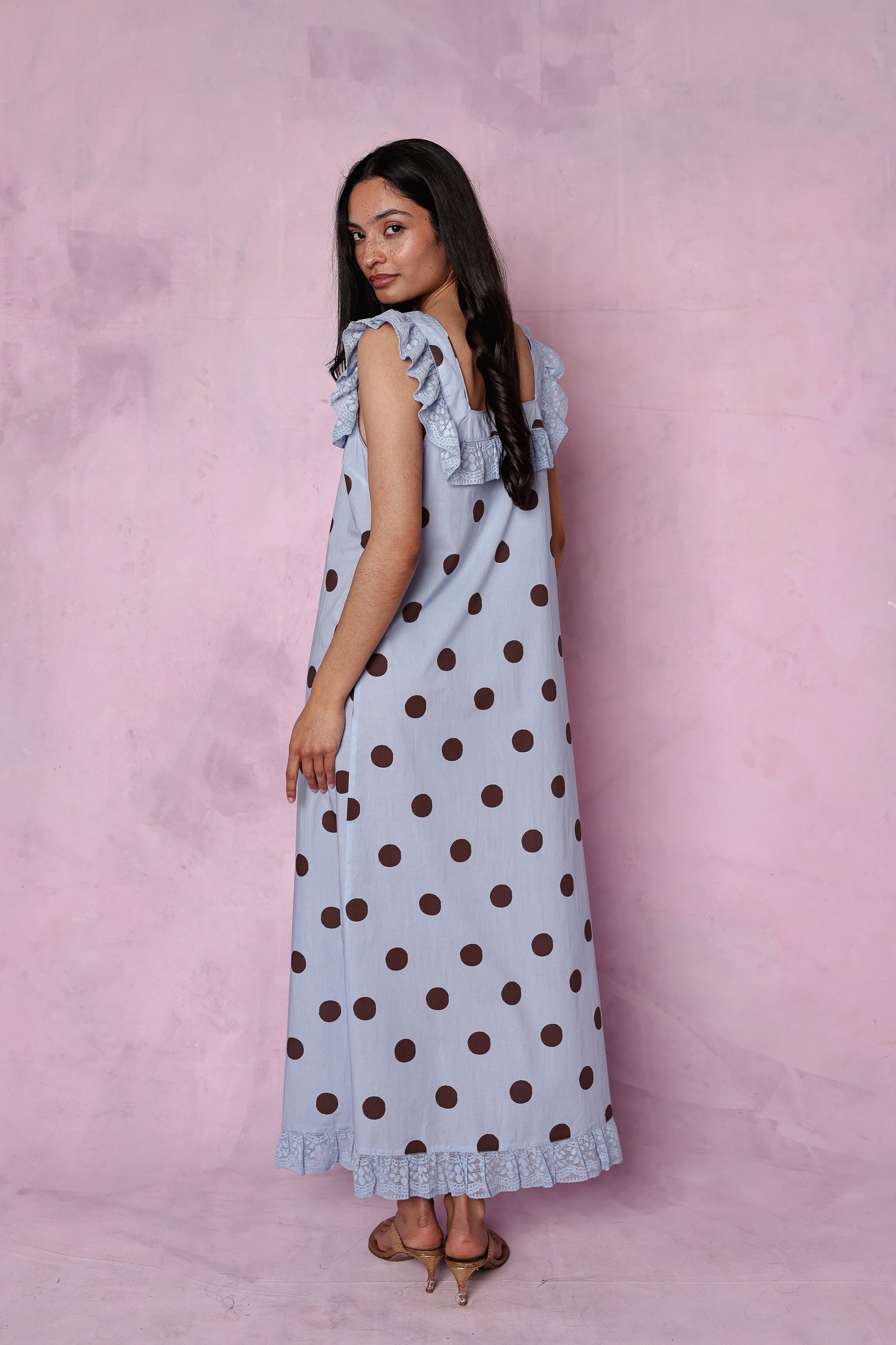 Lucinda organic cotton blue dress