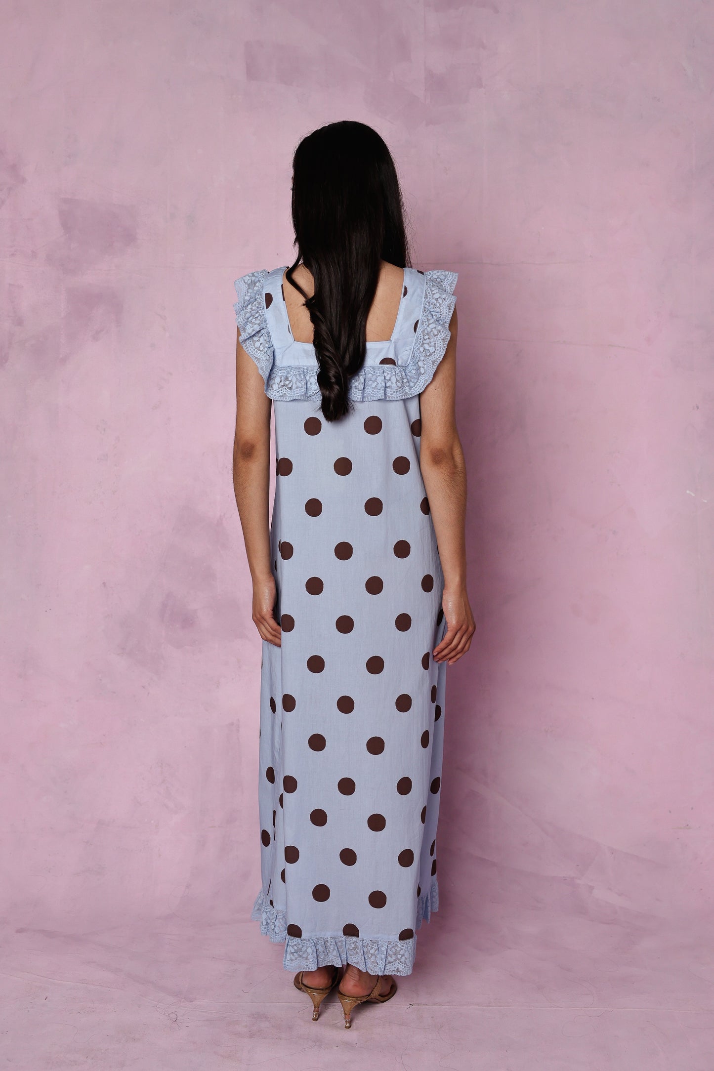 Lucinda organic cotton blue dress