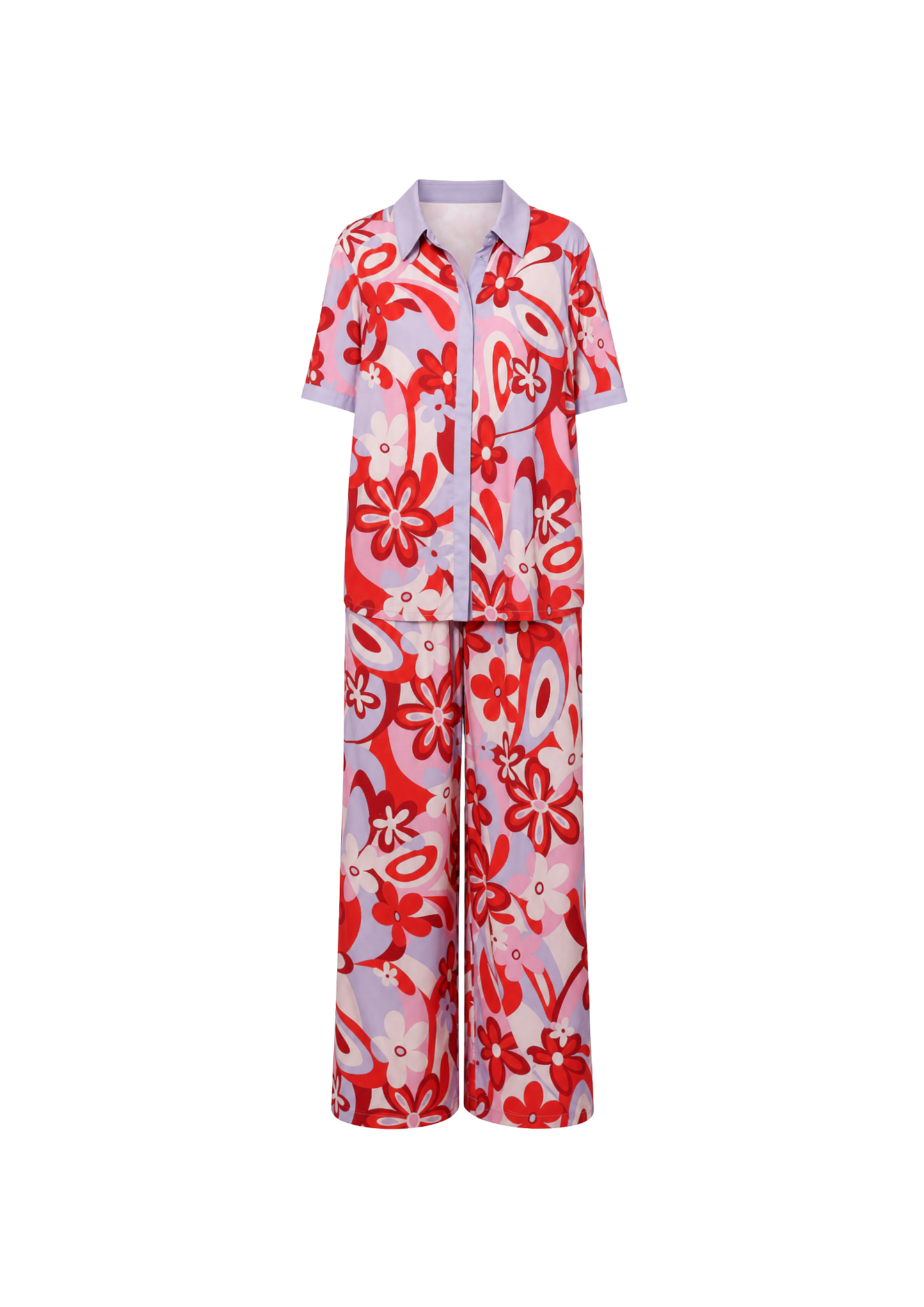 Antibes red floral set