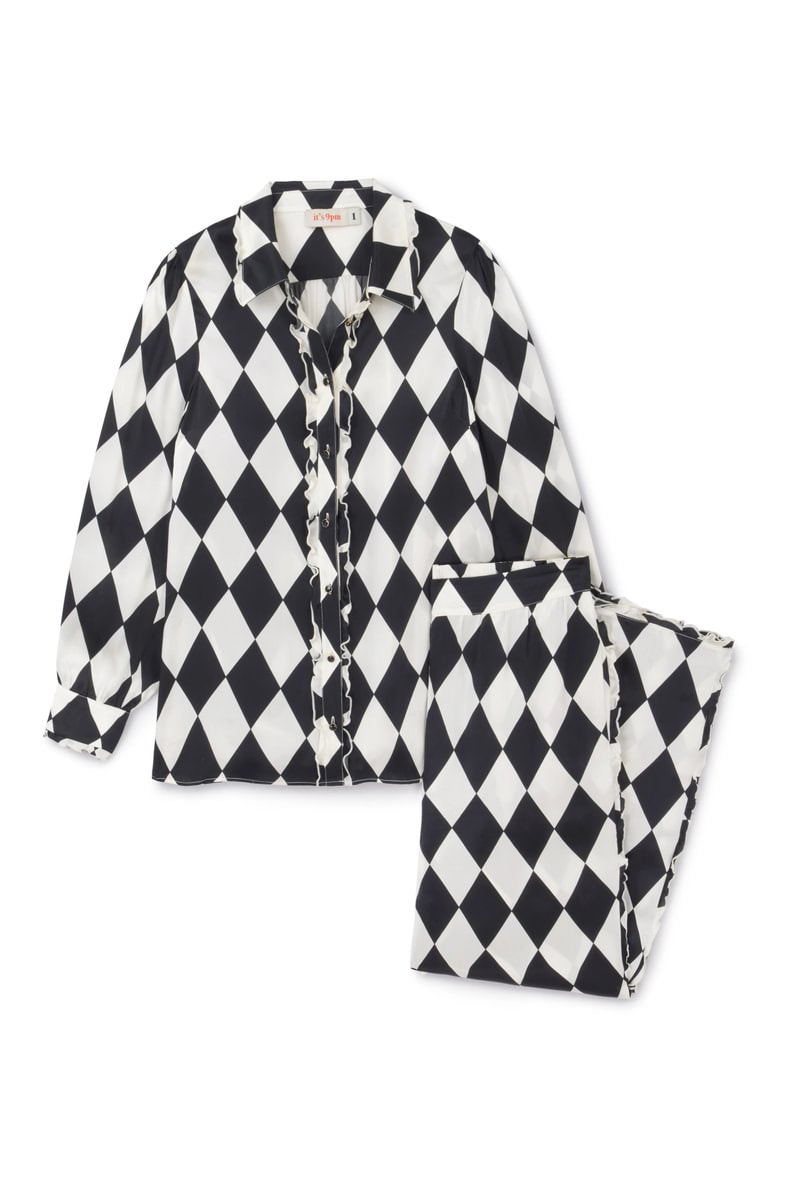 Vogue harlequin silk set