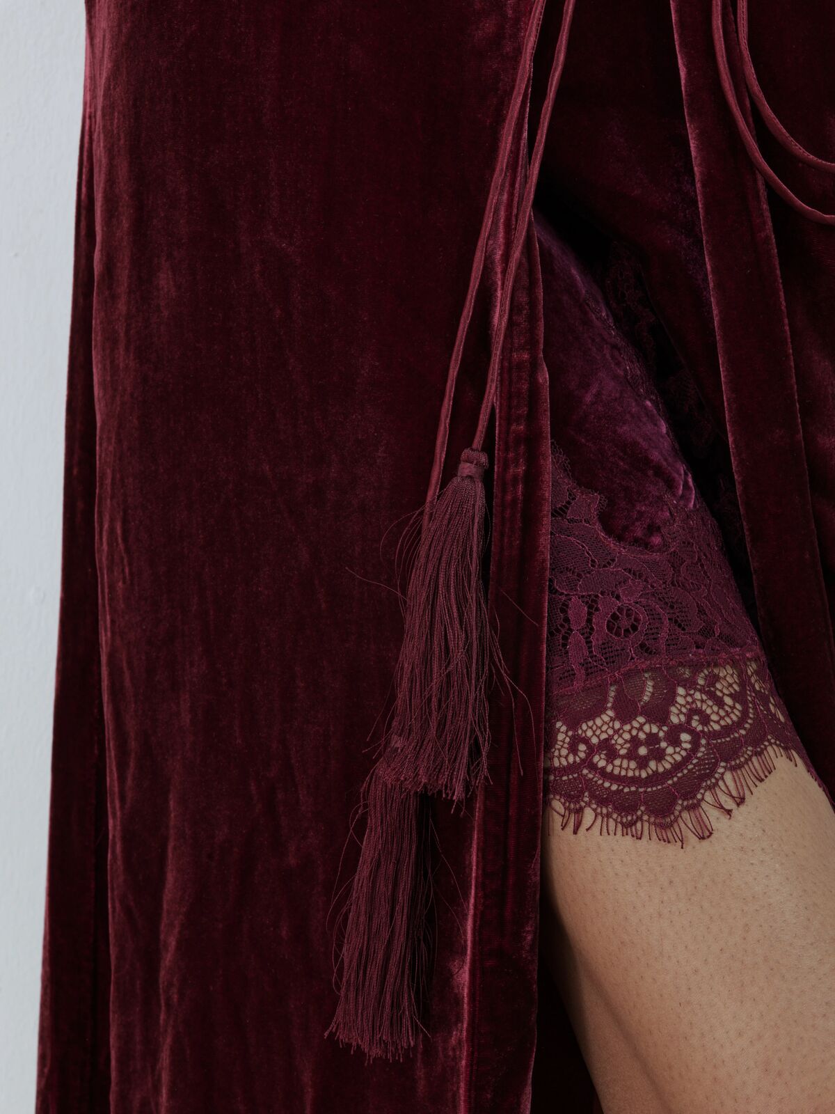 Christine silk-velvet duster