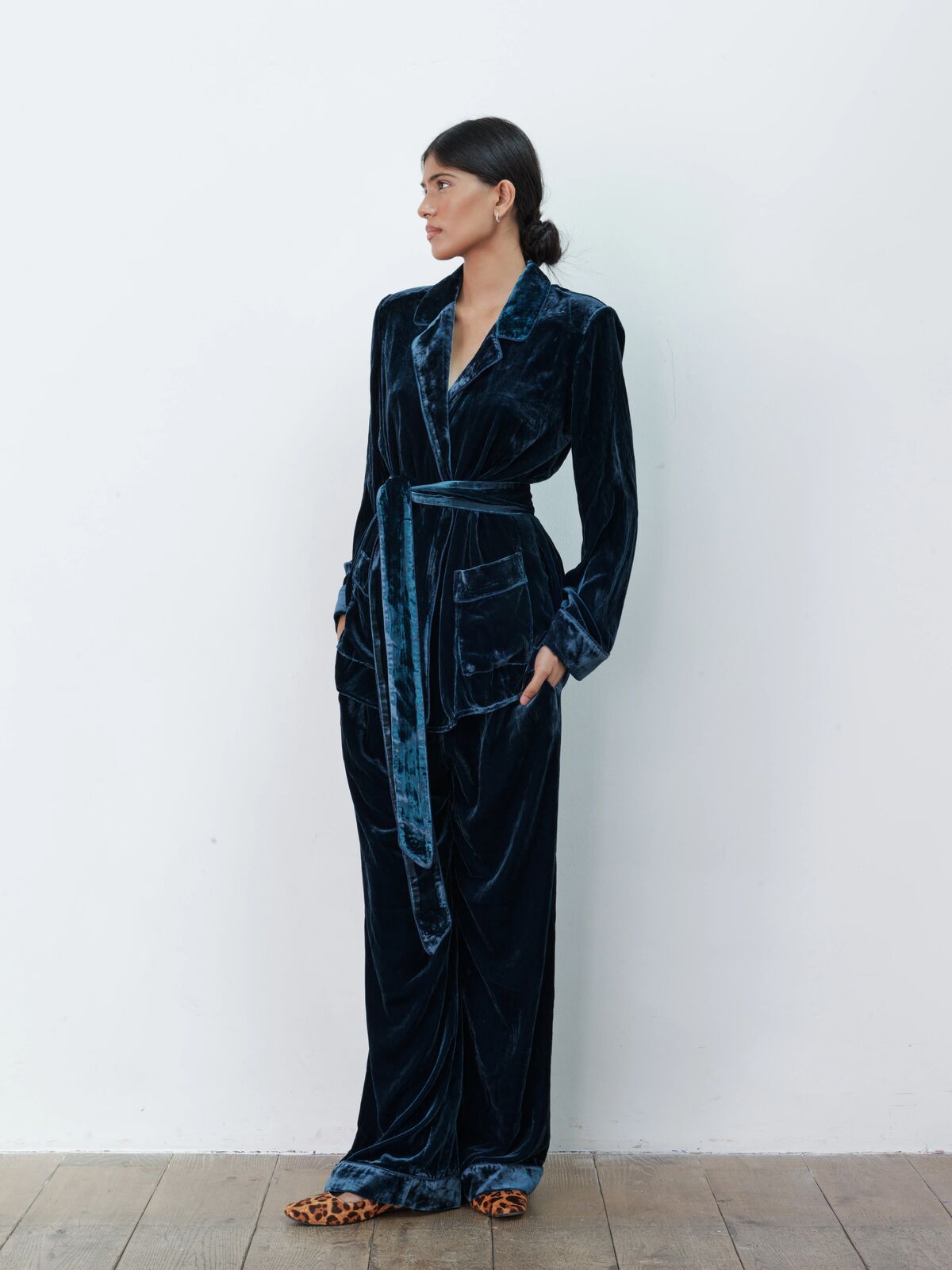 Pamela silk-velvet jacket